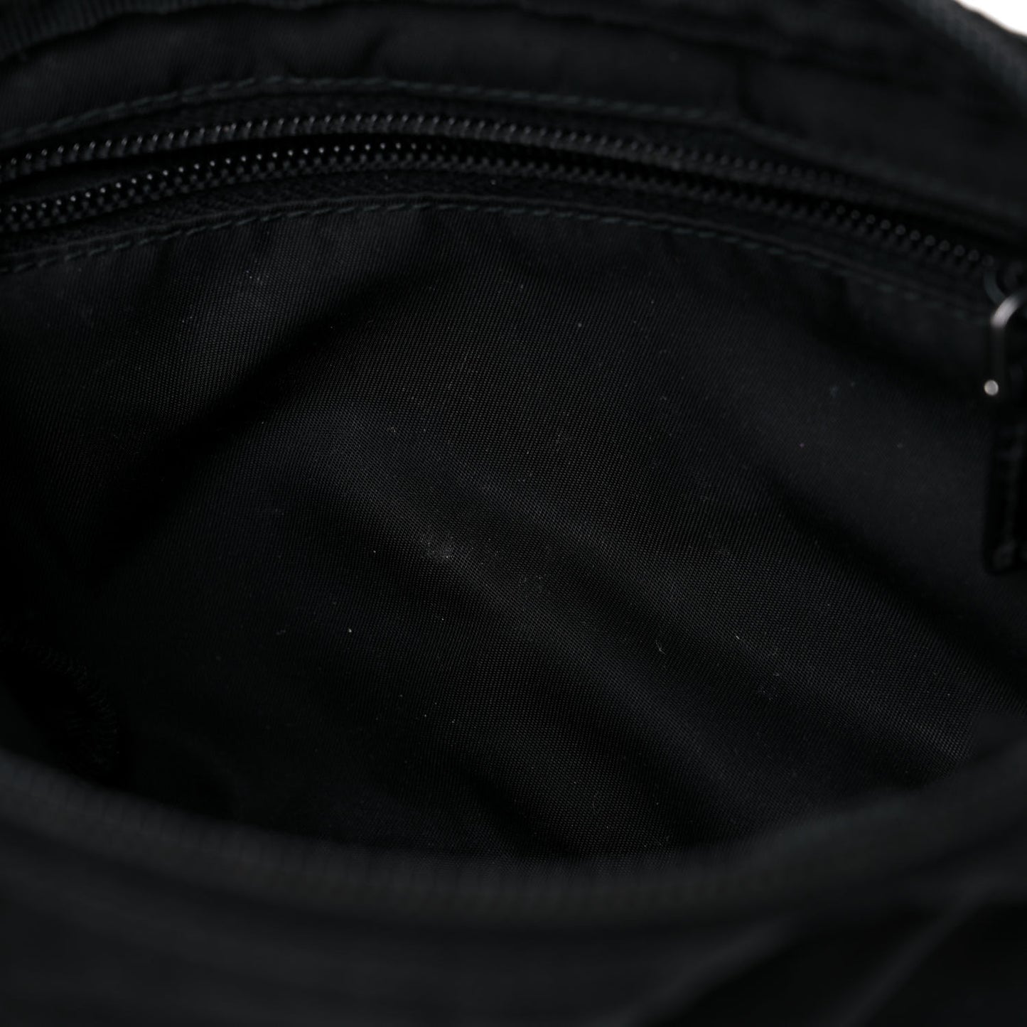 Nylon Tessuto Cosmetic Pouch Black