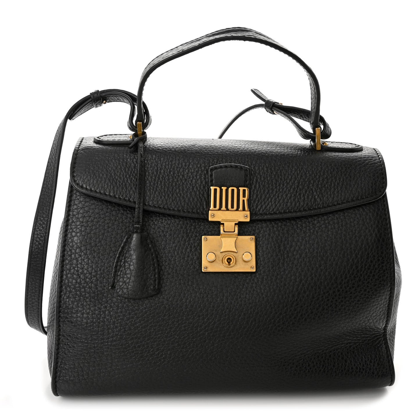 Calfskin Dioraddict Top Handle Black