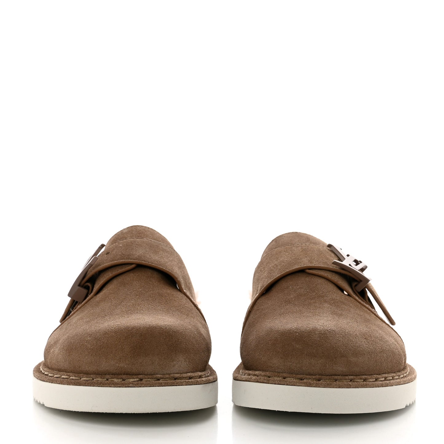 Monogram Fur LV Easy Mule 6 Brown
