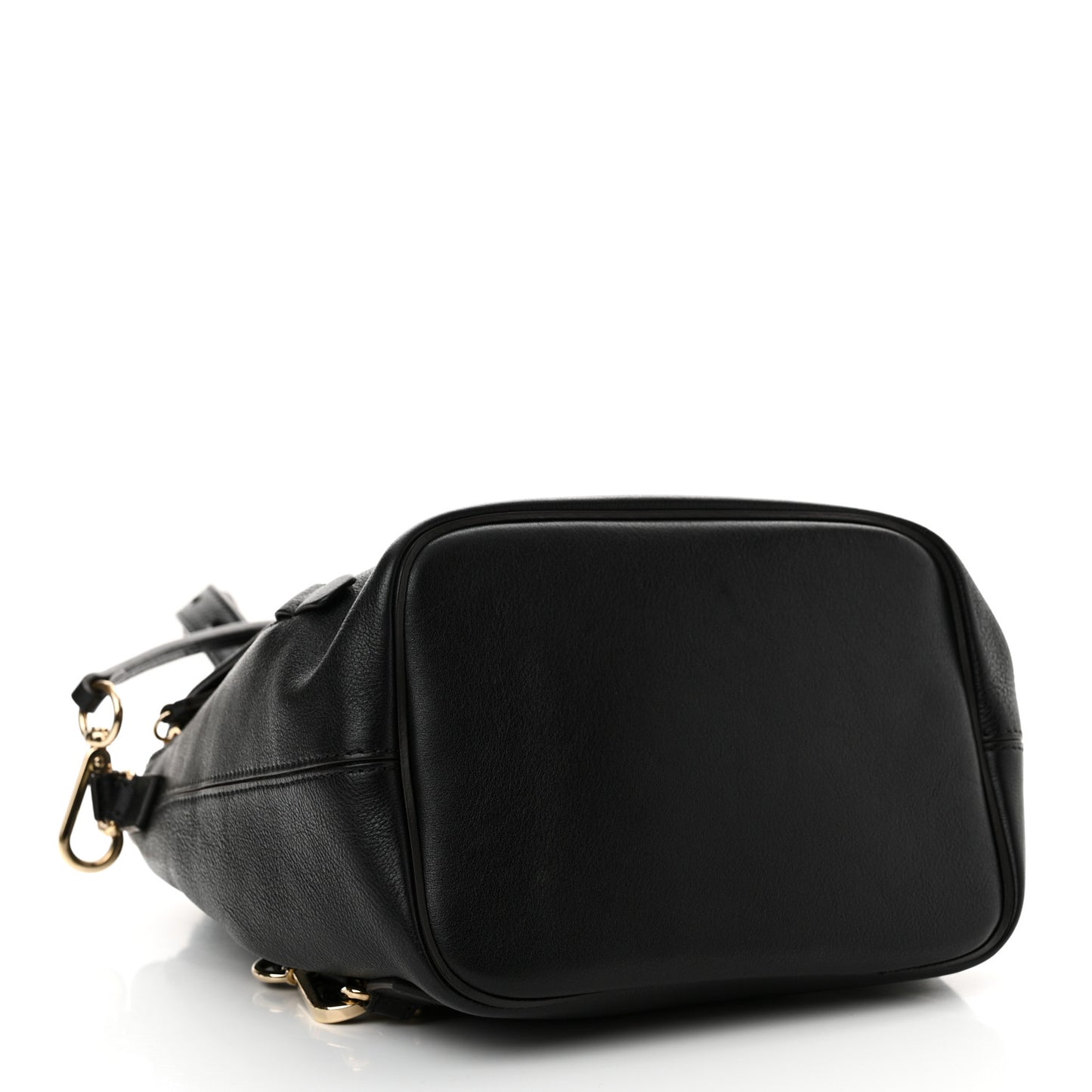 Suede Calfskin Small Faye Backpack Black