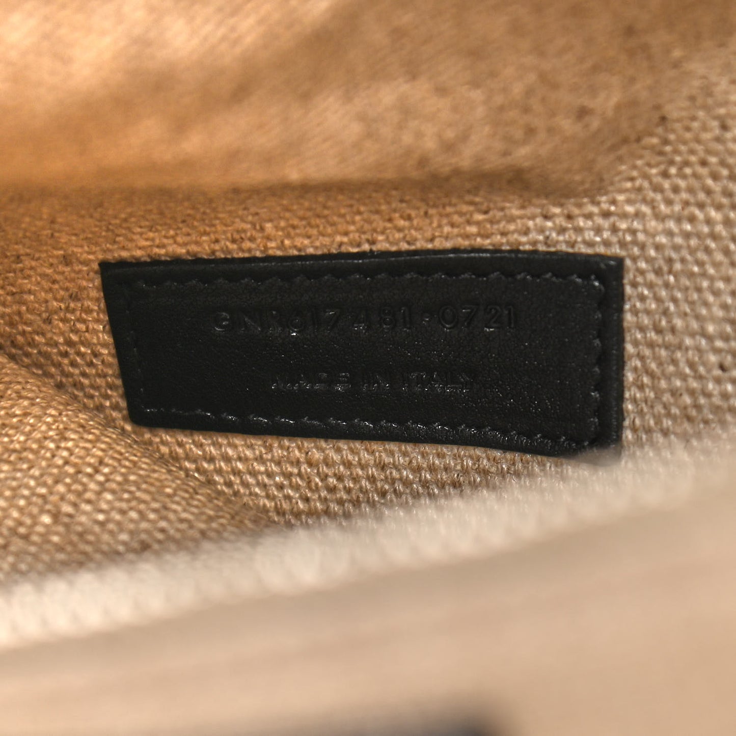 Linen Calfskin Small Rive Gauche Tote Greggio Natural