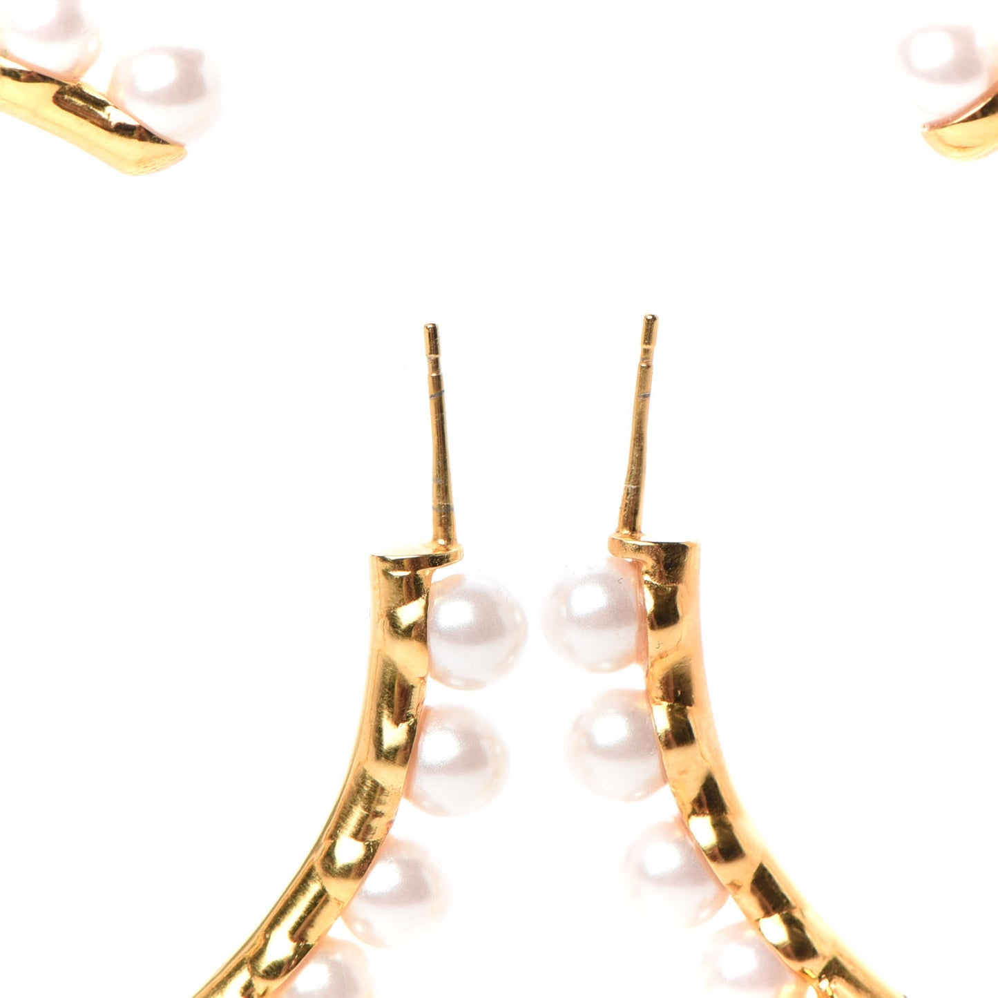 Pearl CC More Is More Hoop Earrings Gold