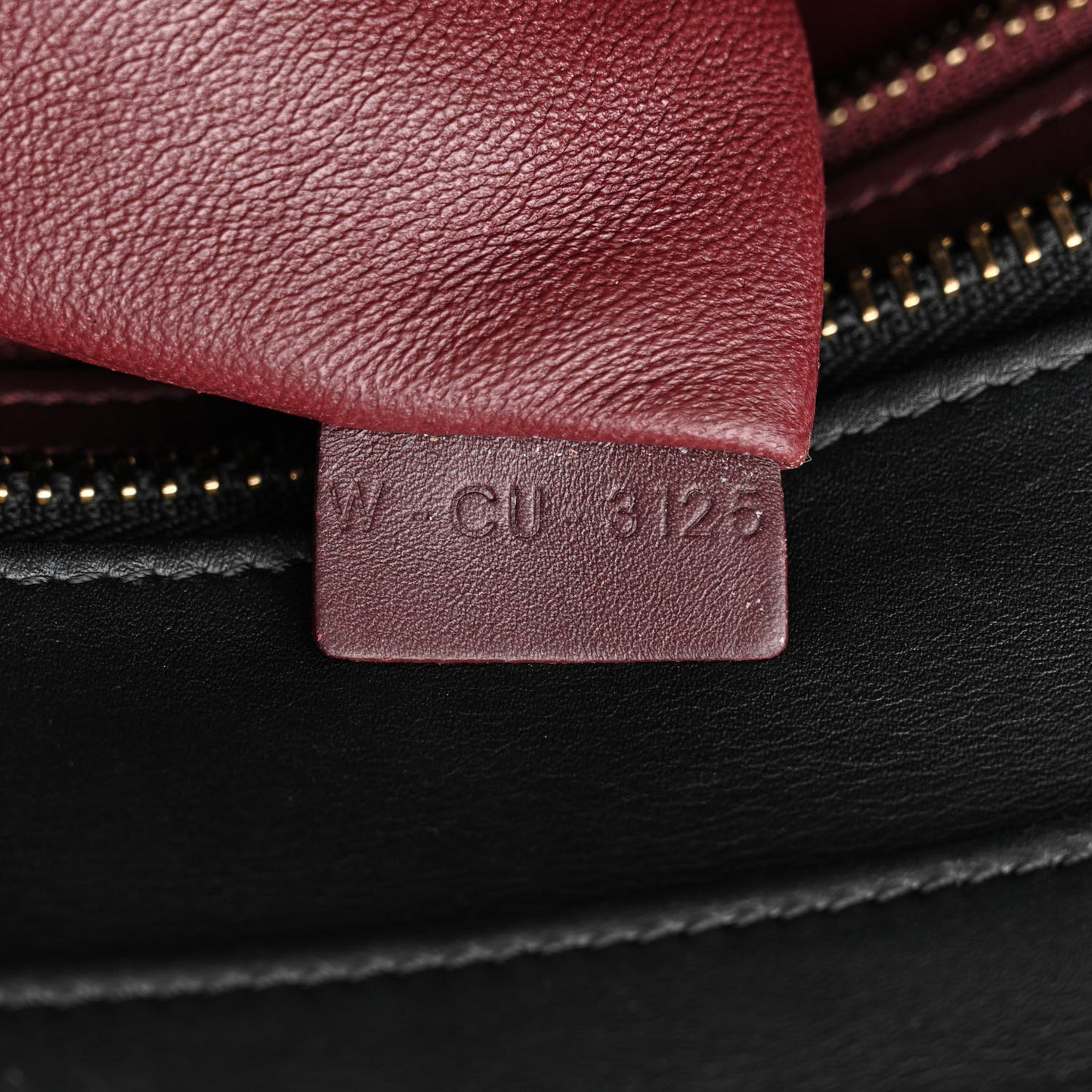 Smooth Calfskin Micro Tri-Color Luggage Burgundy