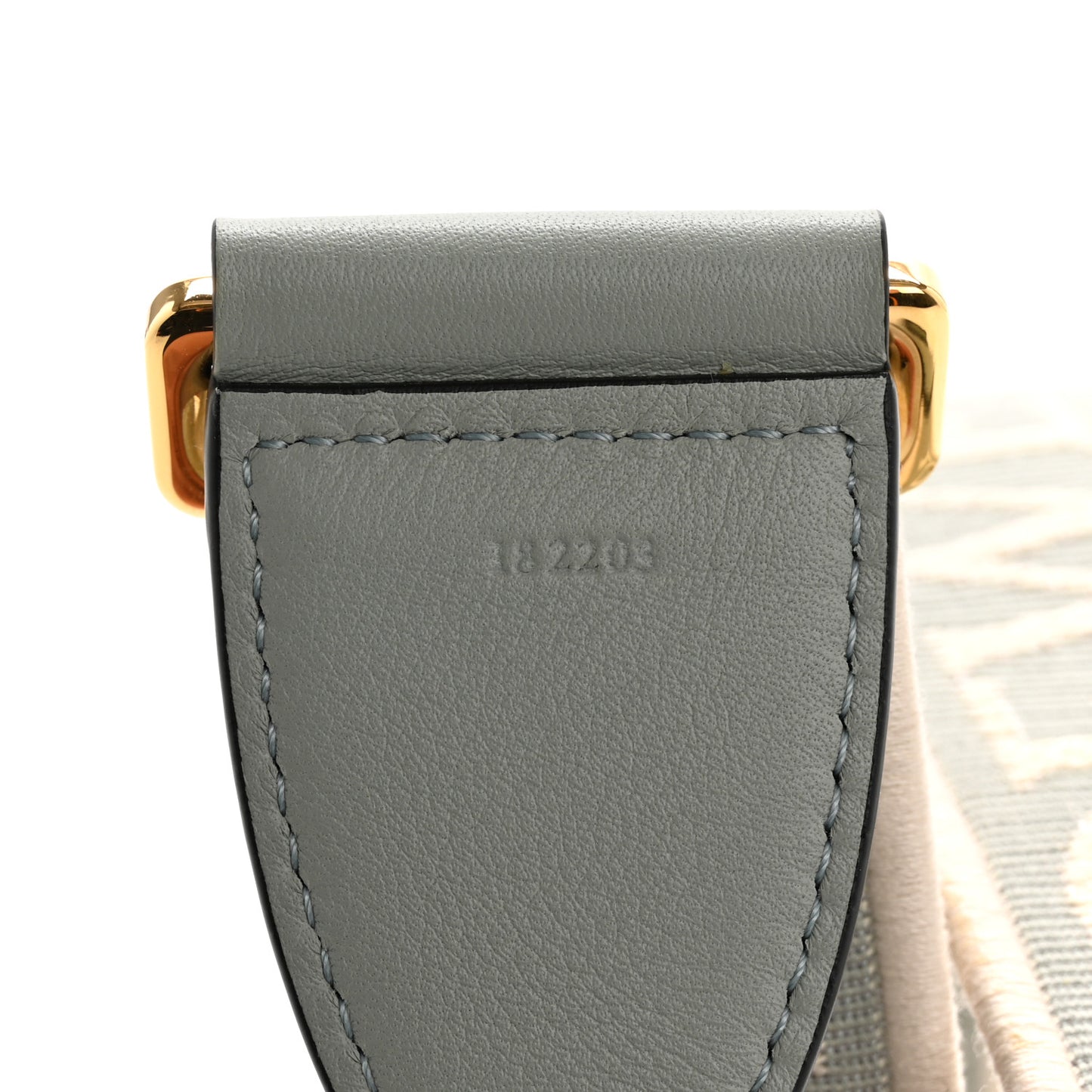 Calfskin Jacquard Anagram Luna Strap Ash Grey