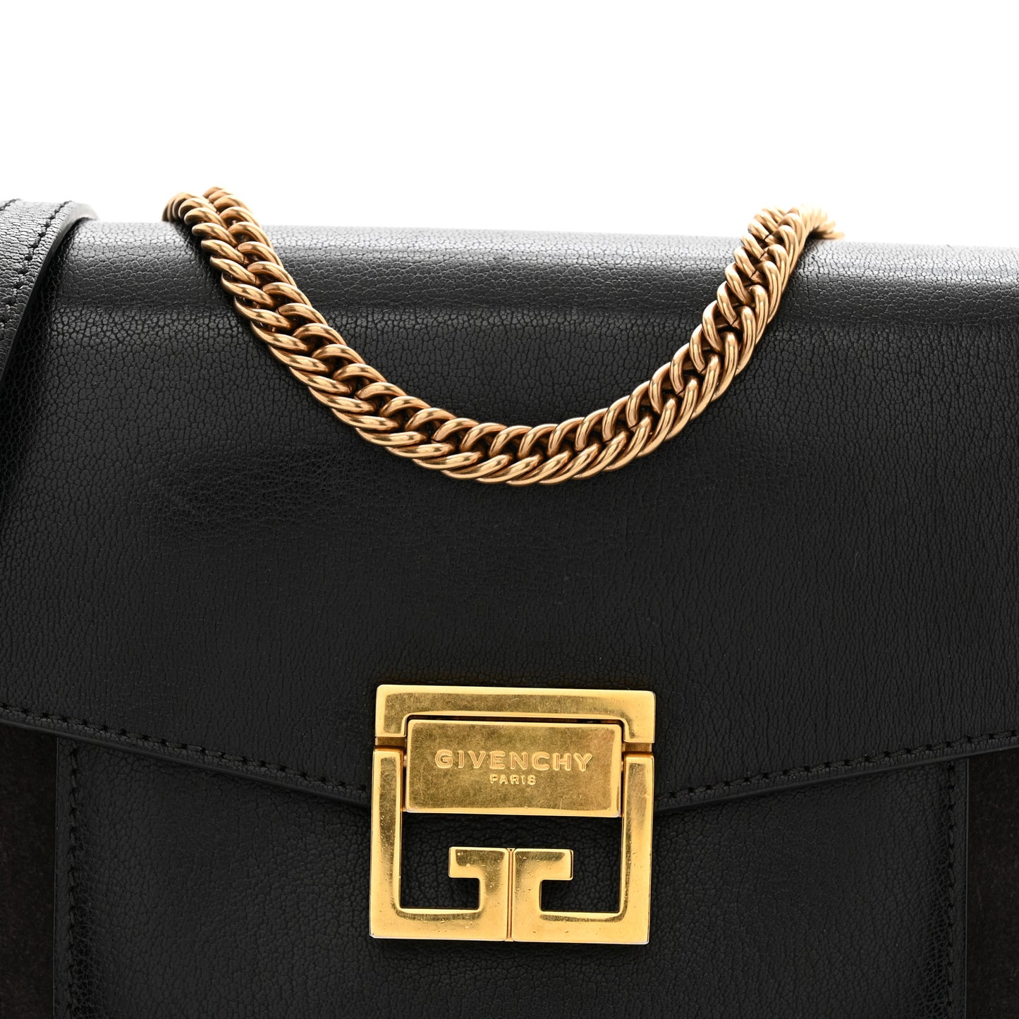 Goatskin Suede Small GV3 Shoulder Bag Black