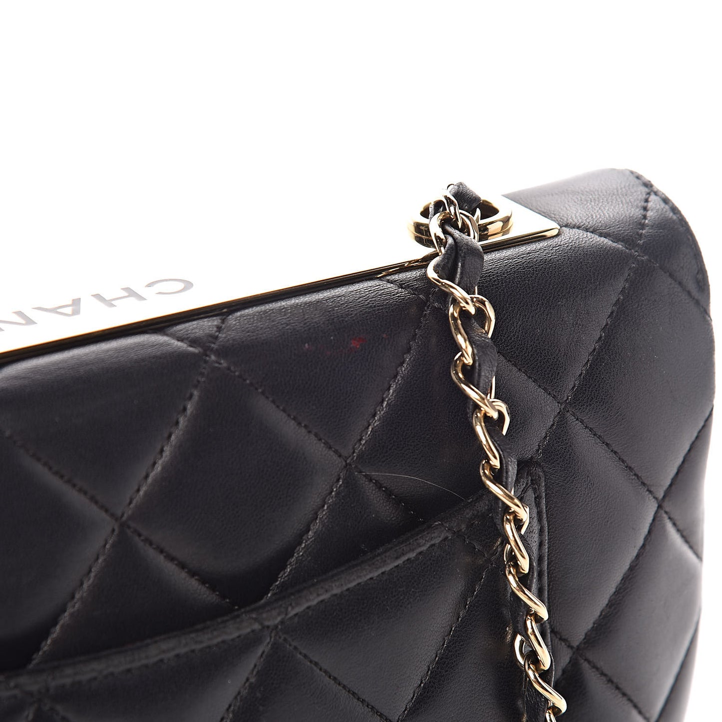 Lambskin Quilted Medium Trendy CC Flap Black