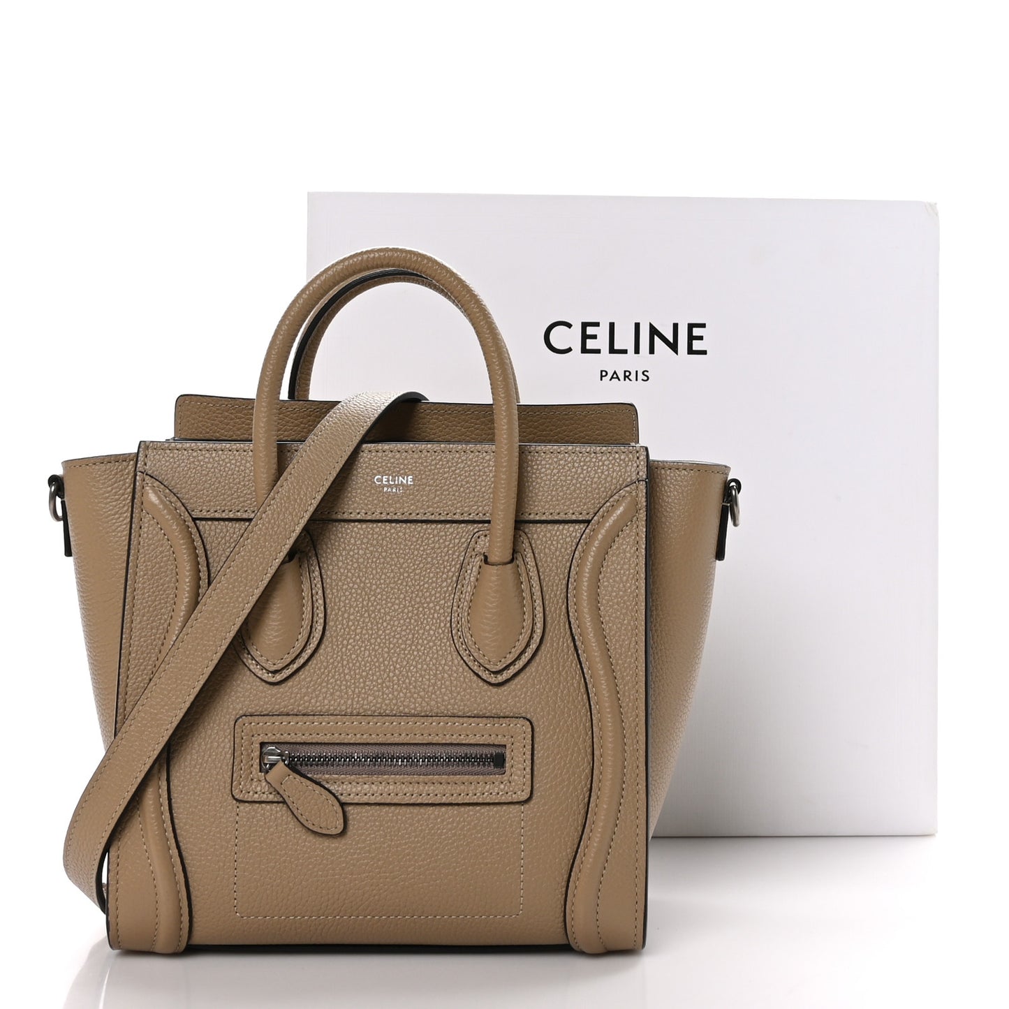 Drummed Calfskin Nano Luggage Dune