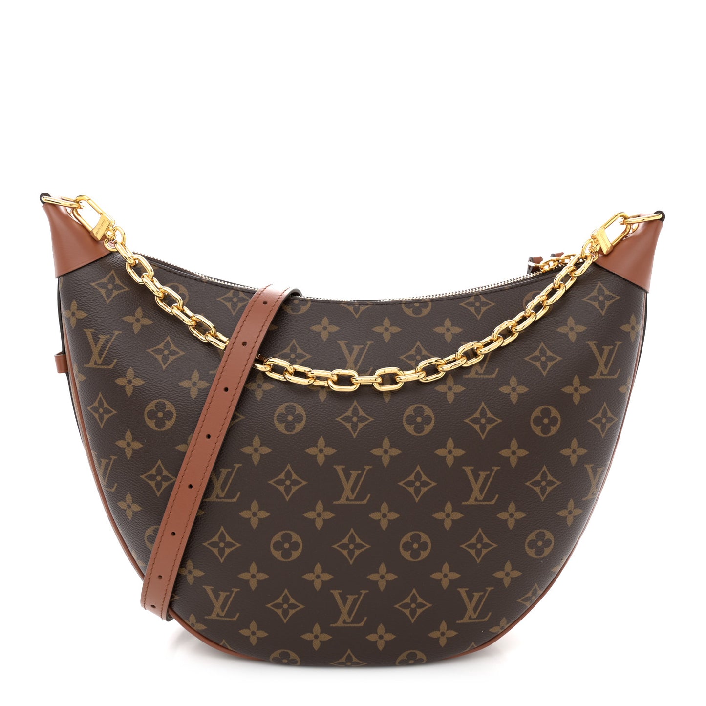Reverse Monogram Loop Hobo