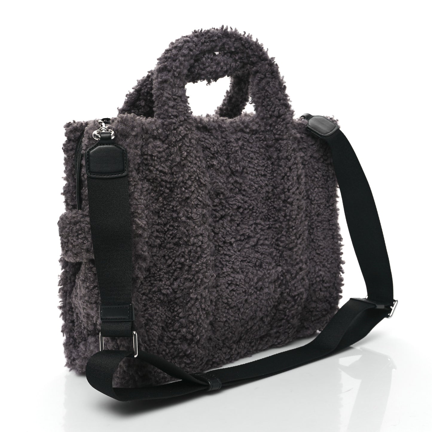 Polyester Cotton Small The Teddy Traveler Tote Bag Grey