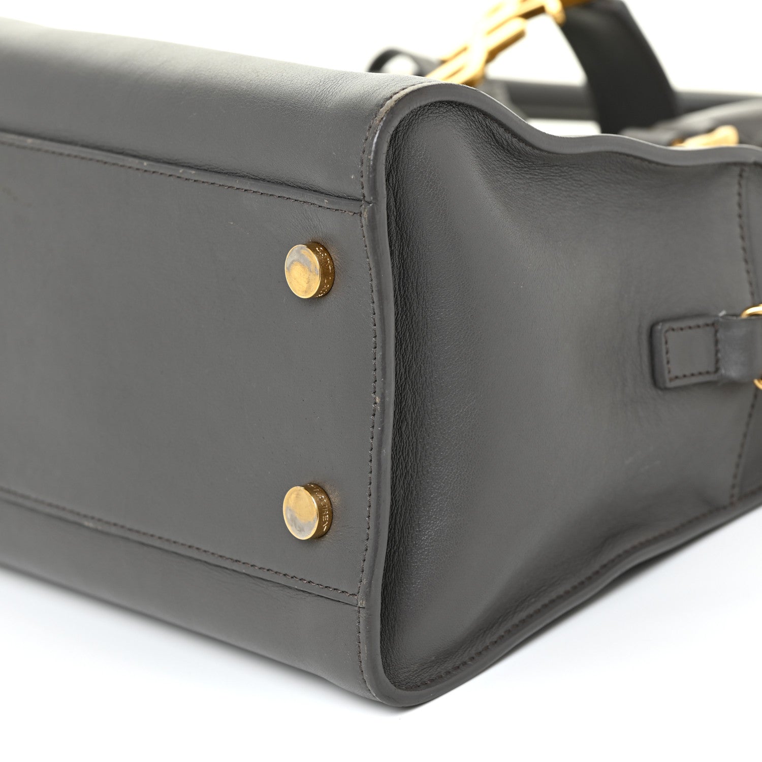 Saint Laurent Calfskin Small Monogram Cabas Grey 9 of 21