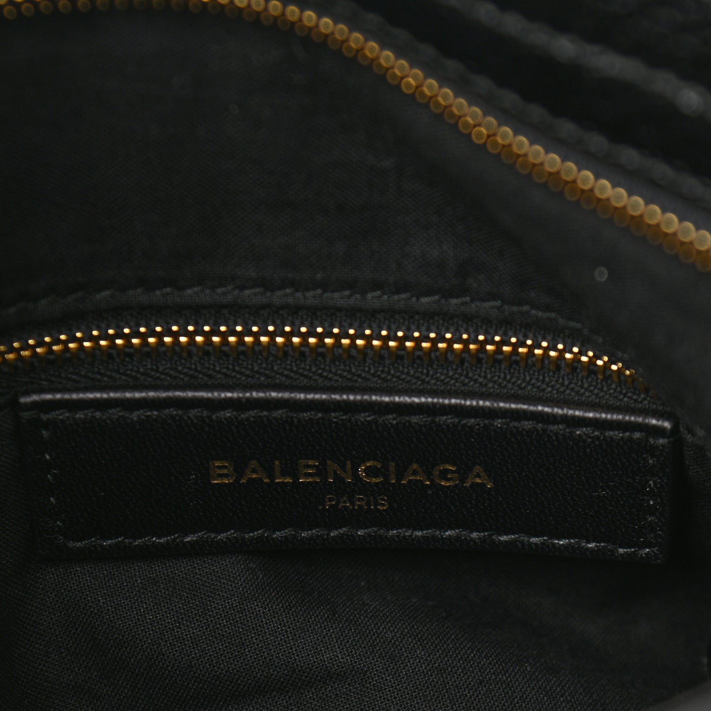 Chevre Gold Metallic Edge Hardware Velo Black