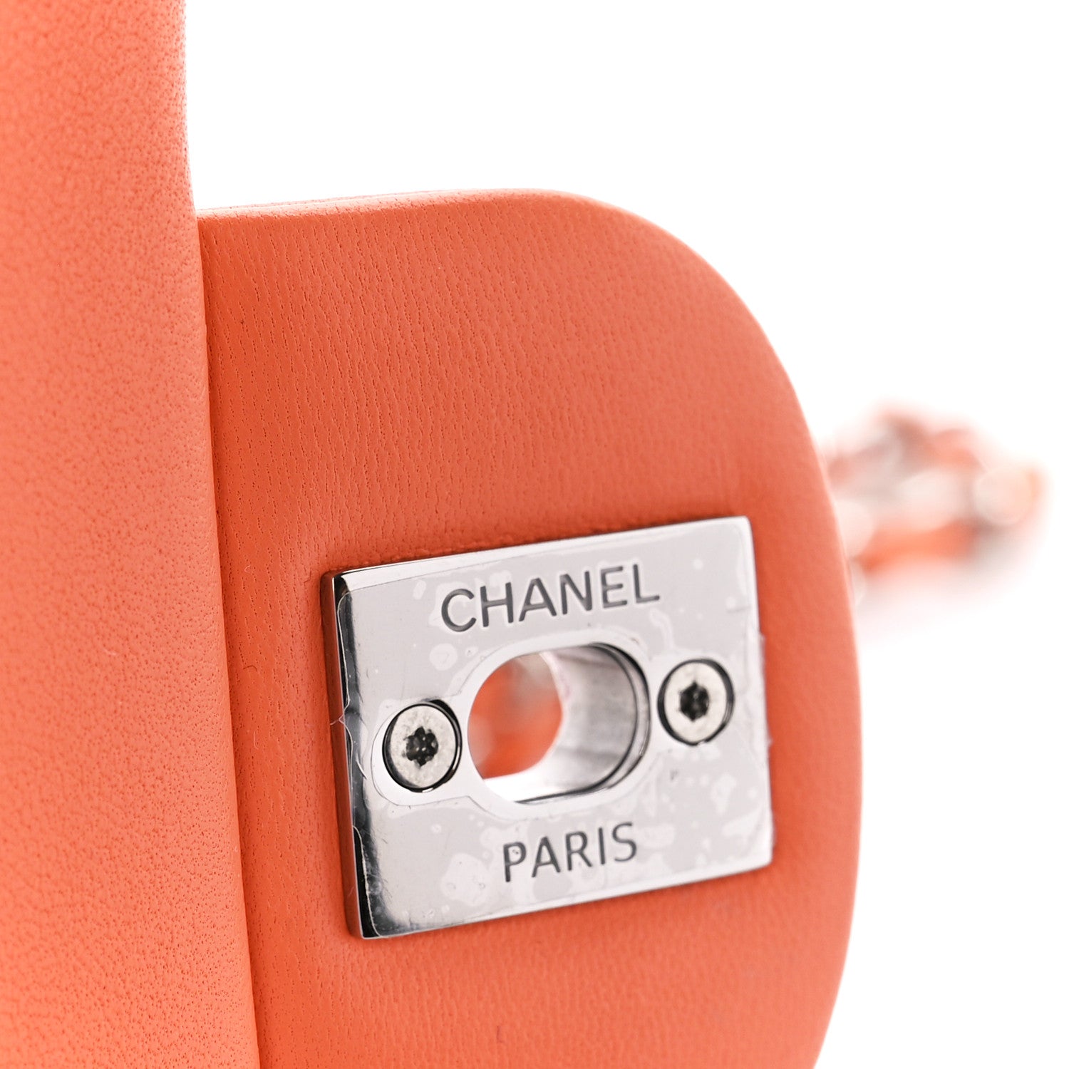 Chanel Lambskin Quilted Mini Rectangular Flap Light Orange 7 of 11