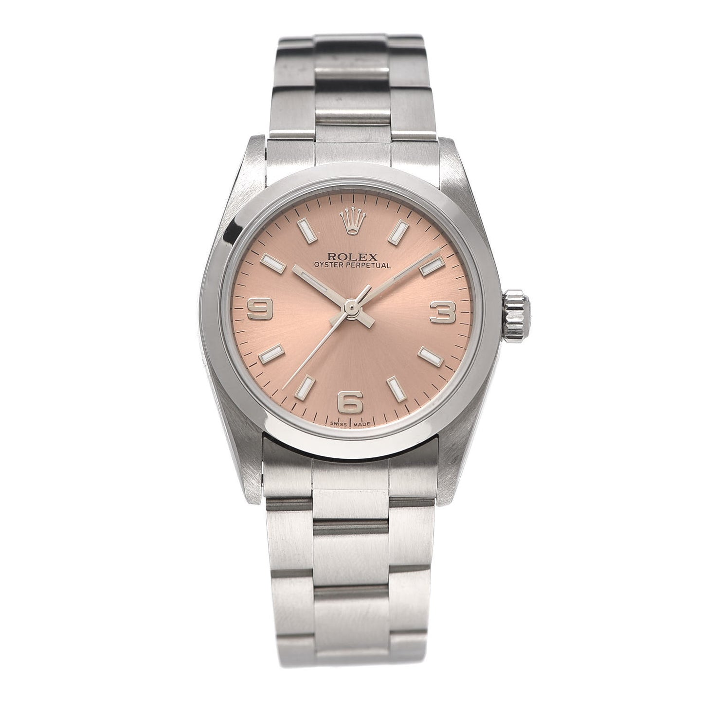 Stainless Steel 31mm Oyster Perpetual Watch Pink 77080