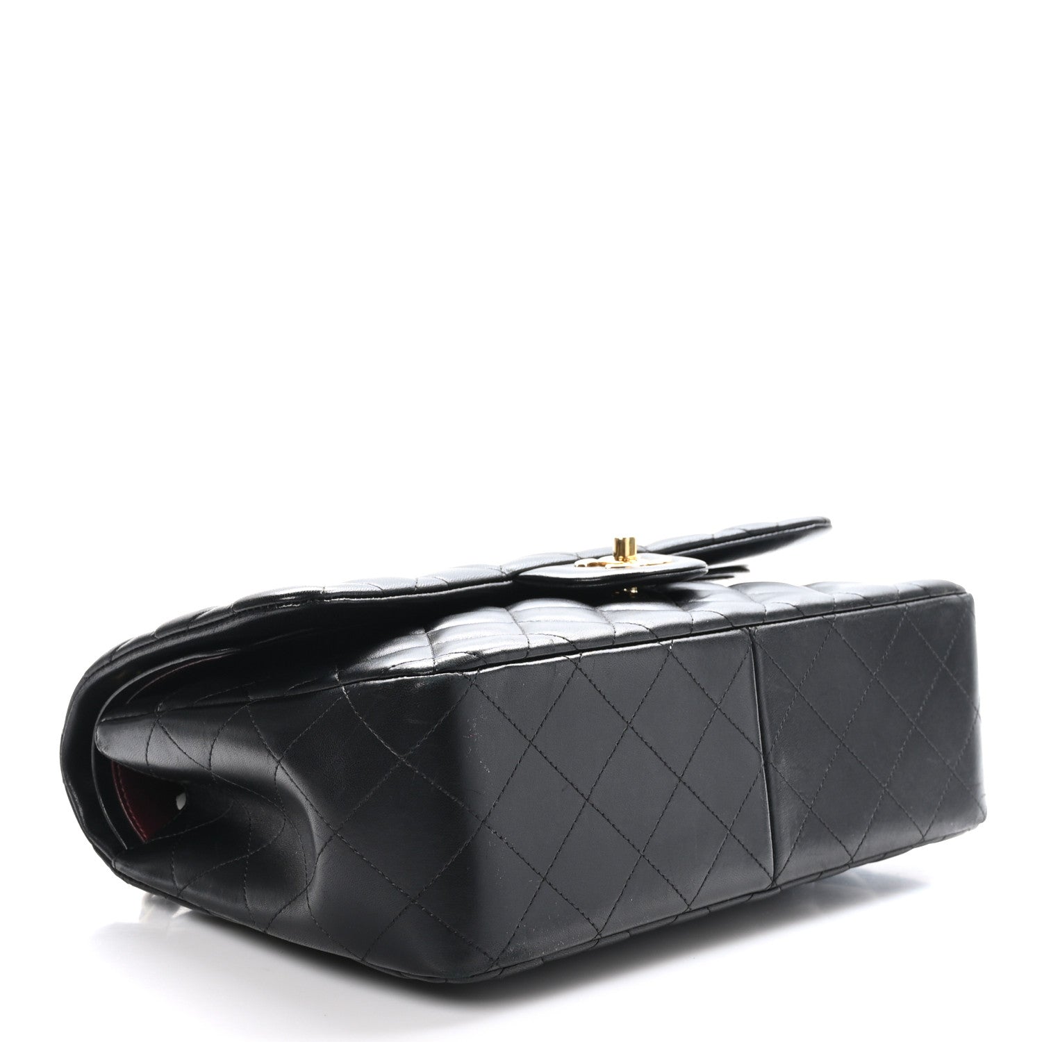 Chanel Lambskin Quilted Jumbo Double Flap Black 4 of 11