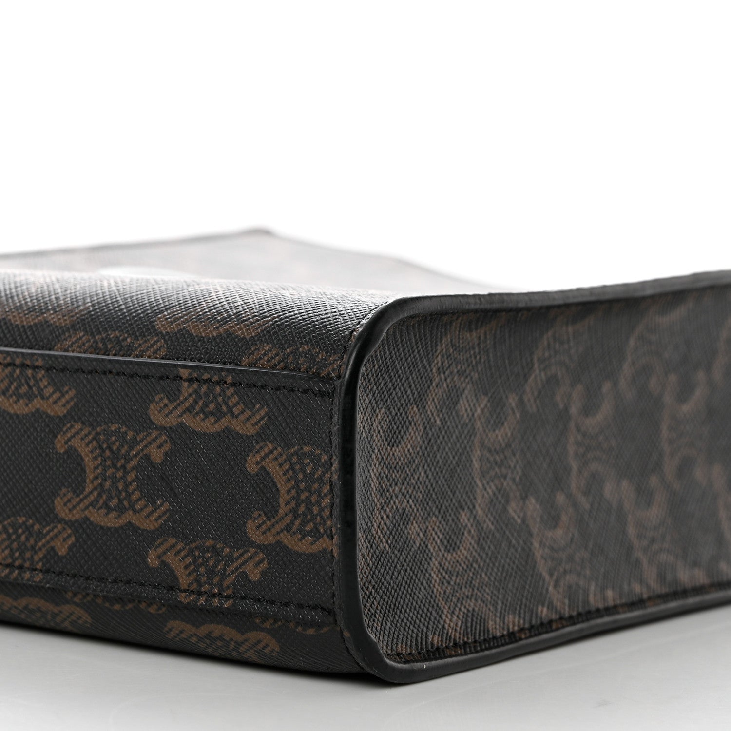 Celine Triomphe Canvas Calfskin Mini Vertical Cabas Tan 9 of 9