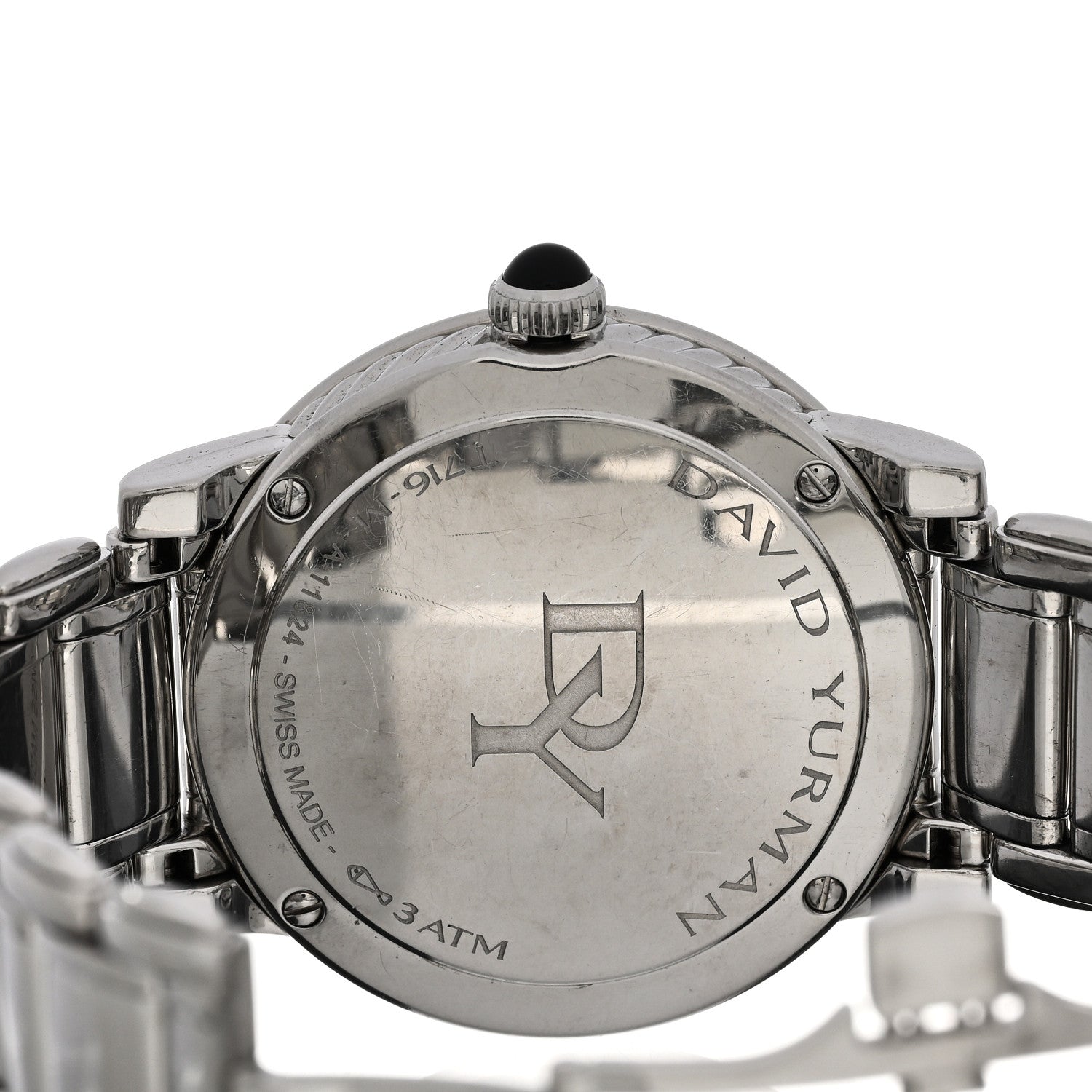 David Yurman Stainless Steel Diamond Bezel Black Mother of Pearl 38mm Classic Quartz Watch 4 of 4