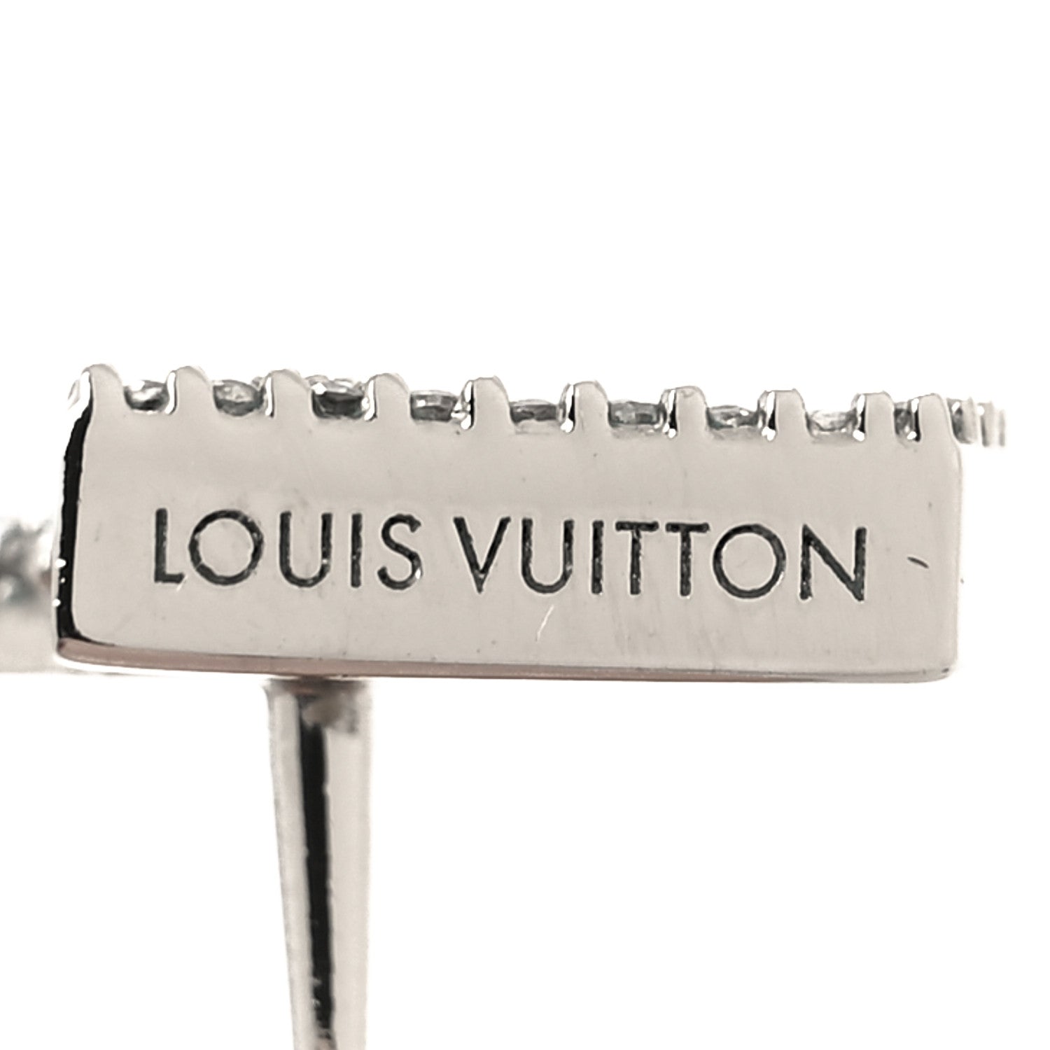 Louis Vuitton Crystal LV Iconic Earrings Silver 4 of 5