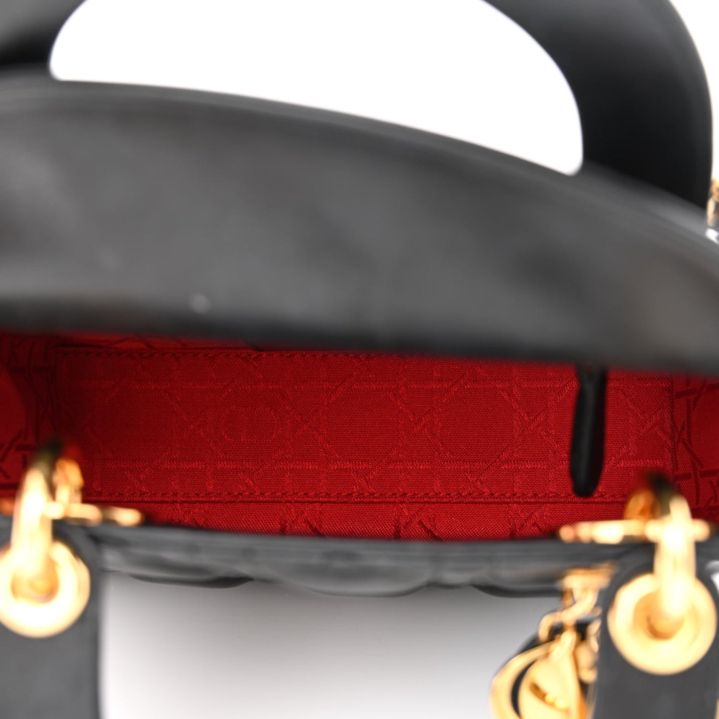 Lambskin Cannage Mini Lady Dior Black