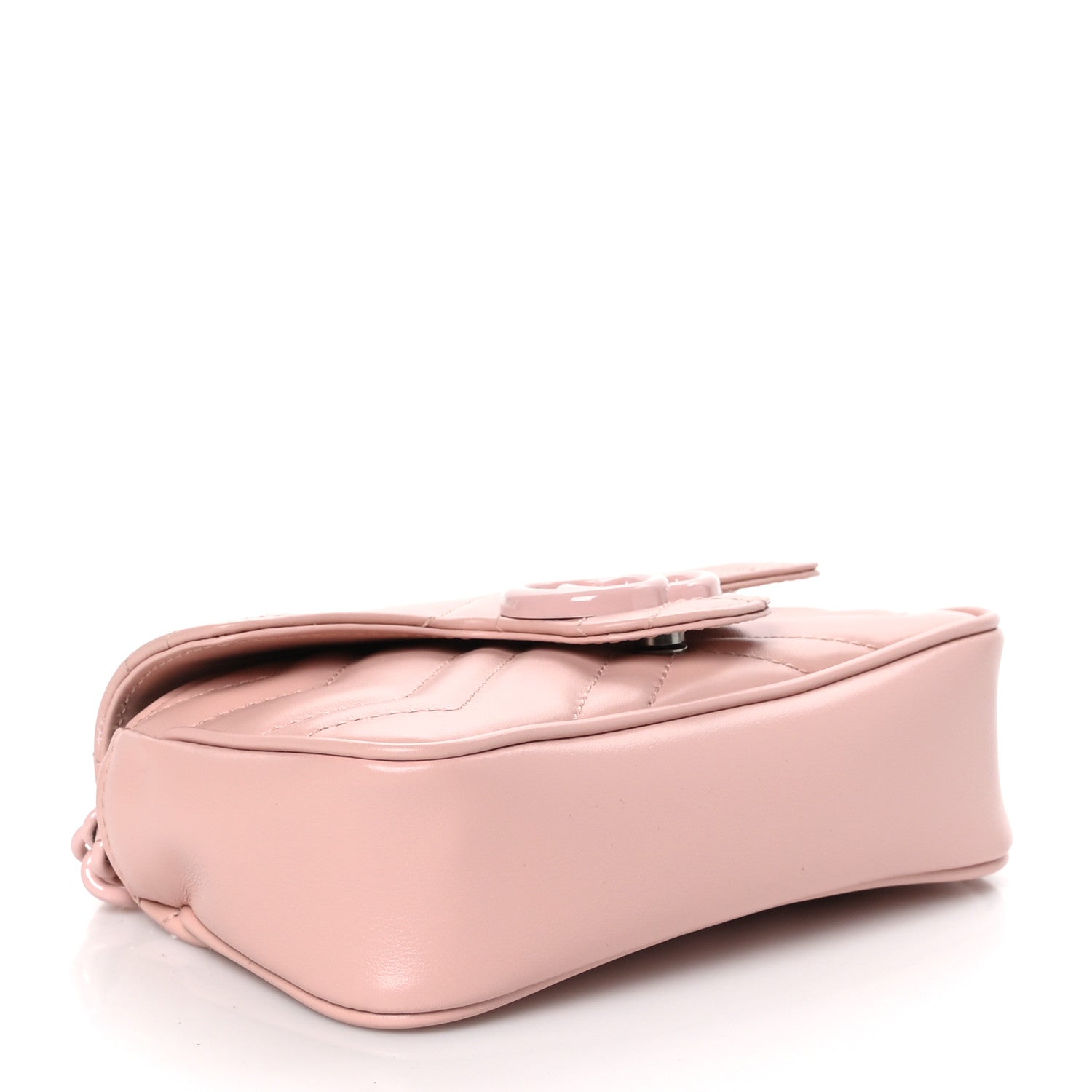 Gucci Calfskin Matelasse Monochrome GG Marmont Chain Belt Bag Perfect Pink 4 of 11