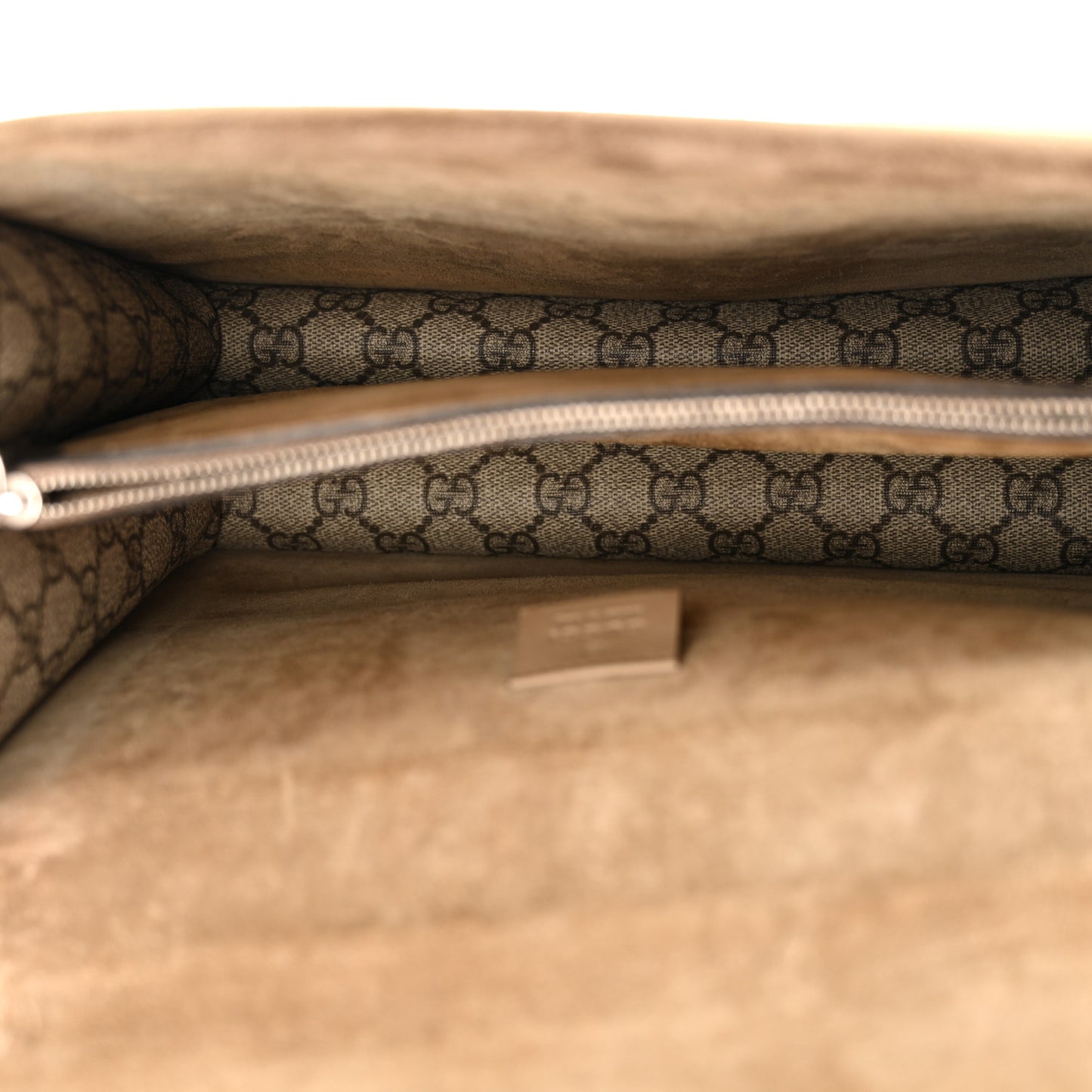 GG Supreme Monogram Medium Dionysus Shoulder Bag Taupe