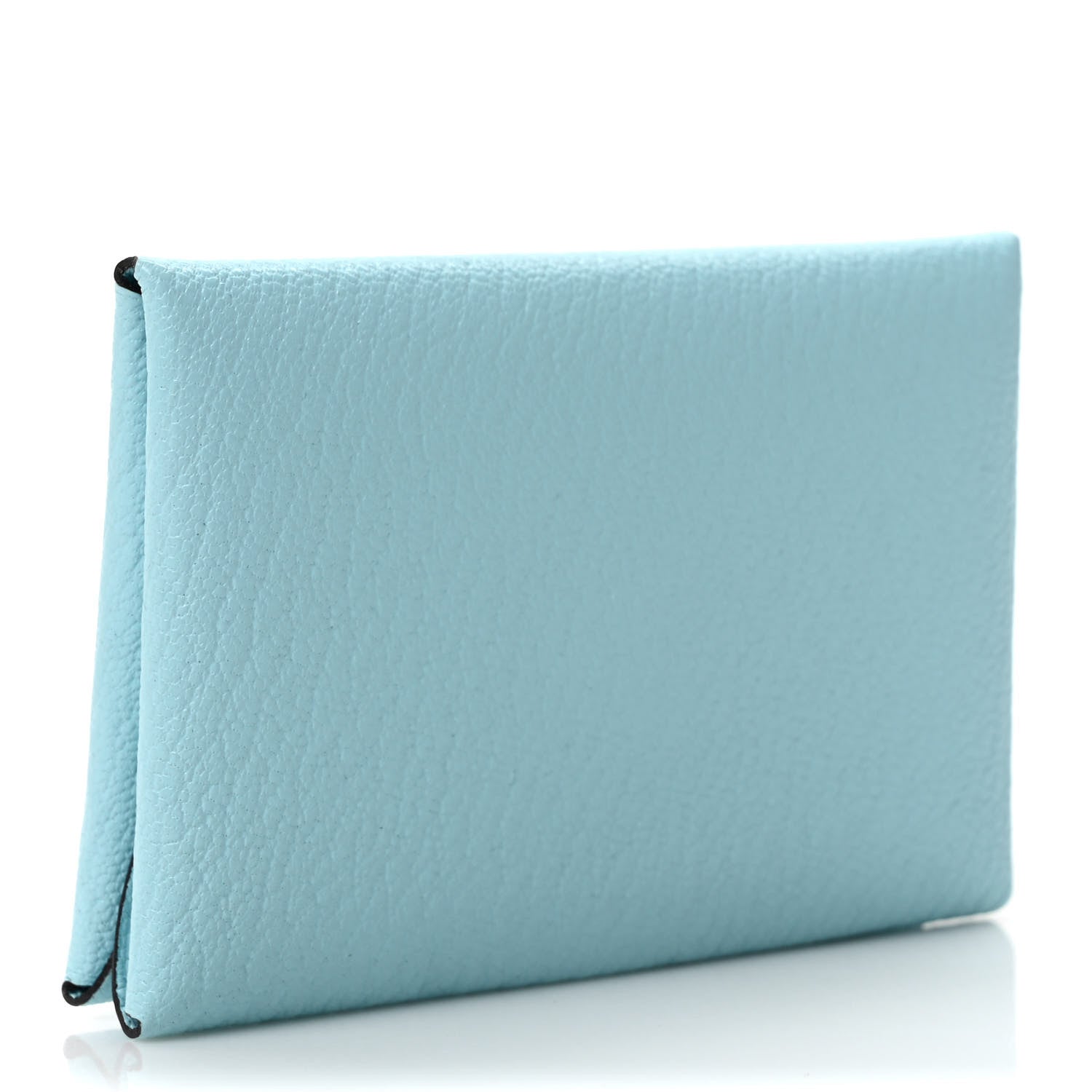 Hermes Chevre Mysore Calvi Duo Card Case Bleu Zephyr 3 of 7
