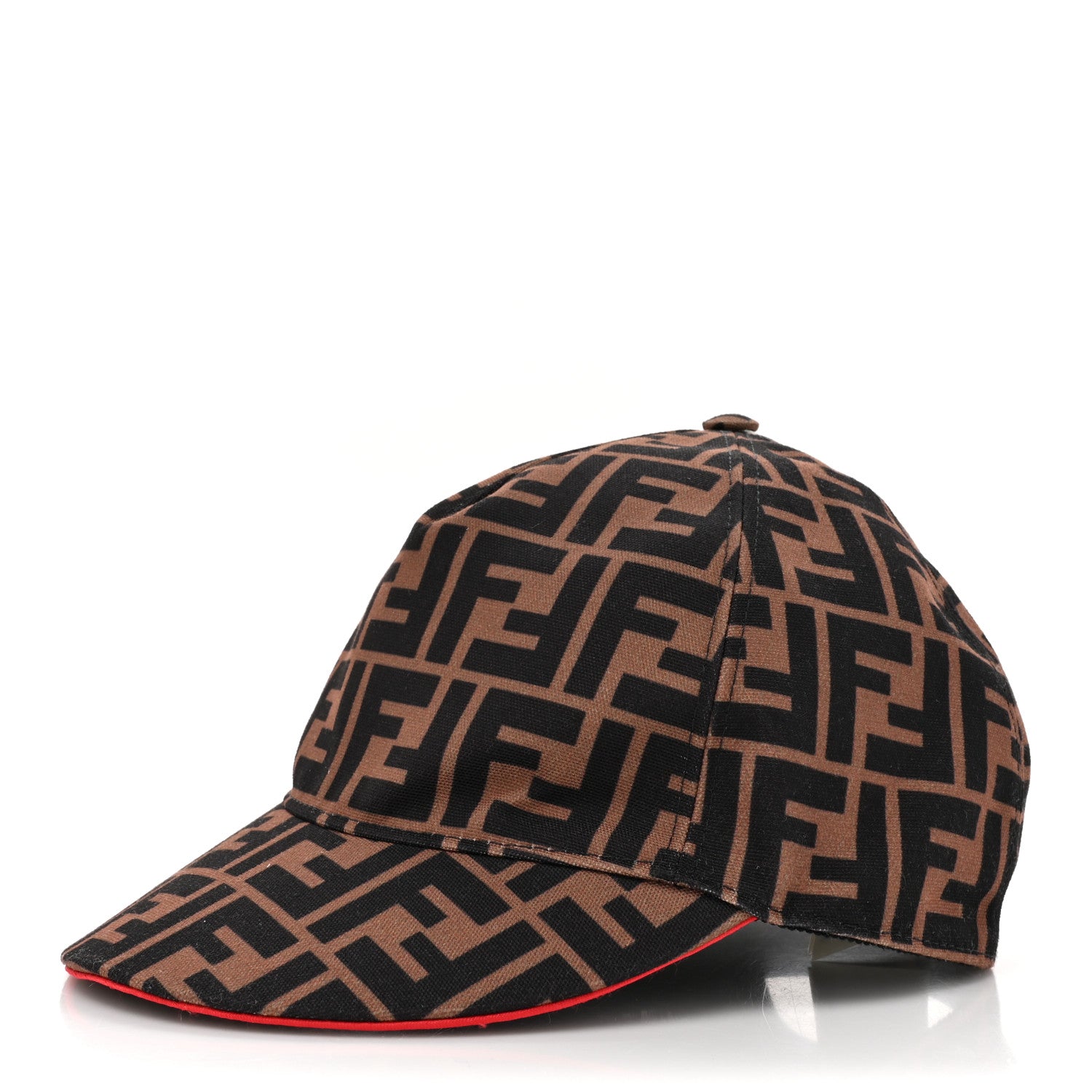 Fendi Canvas FF Reloaded Baseball Hat Tobacco Red 1559969