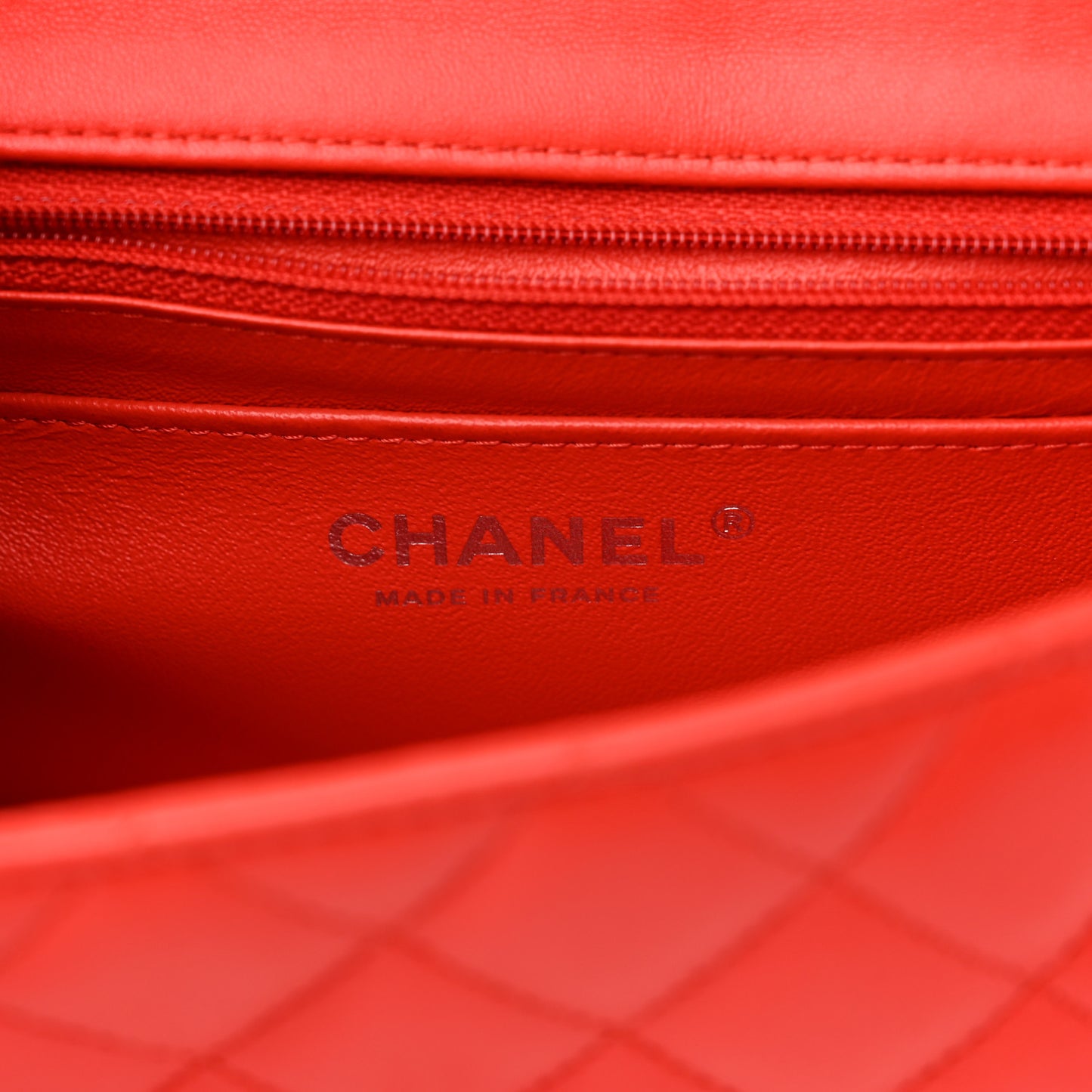 Lambskin Quilted Mini Rectangular Flap Red