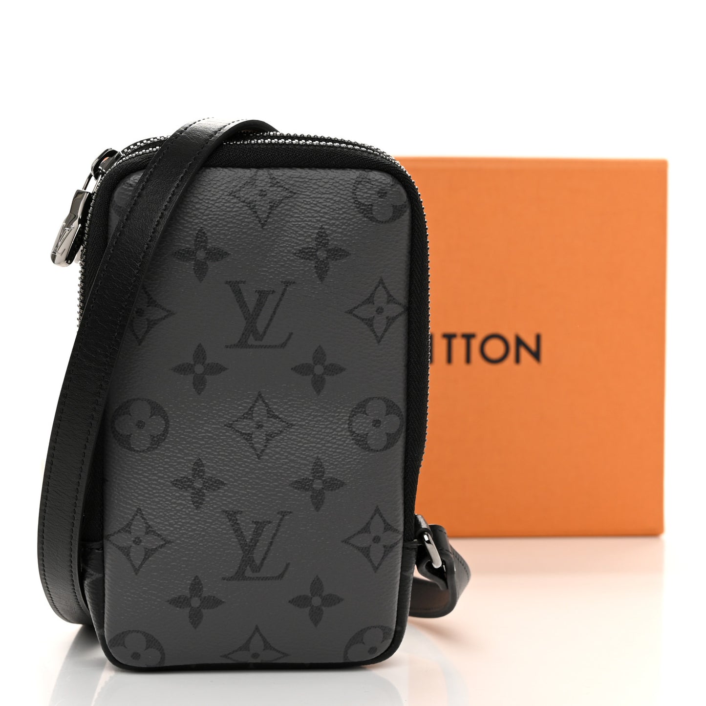 Monogram Eclipse Reverse Double Phone Pouch