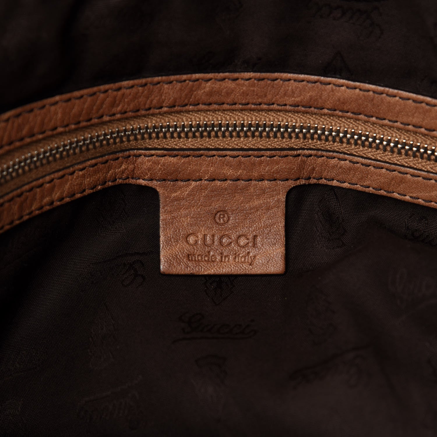 Gucci Monogram Bamboo Bar Medium Tote Brown 9 of 11