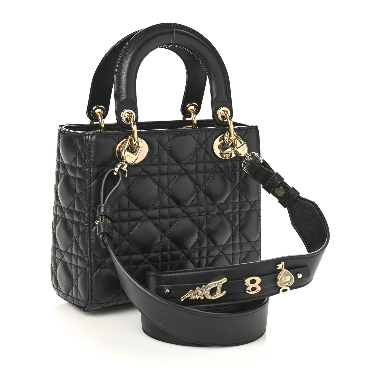 Lambskin Cannage Small My ABCDior Lady Dior Black