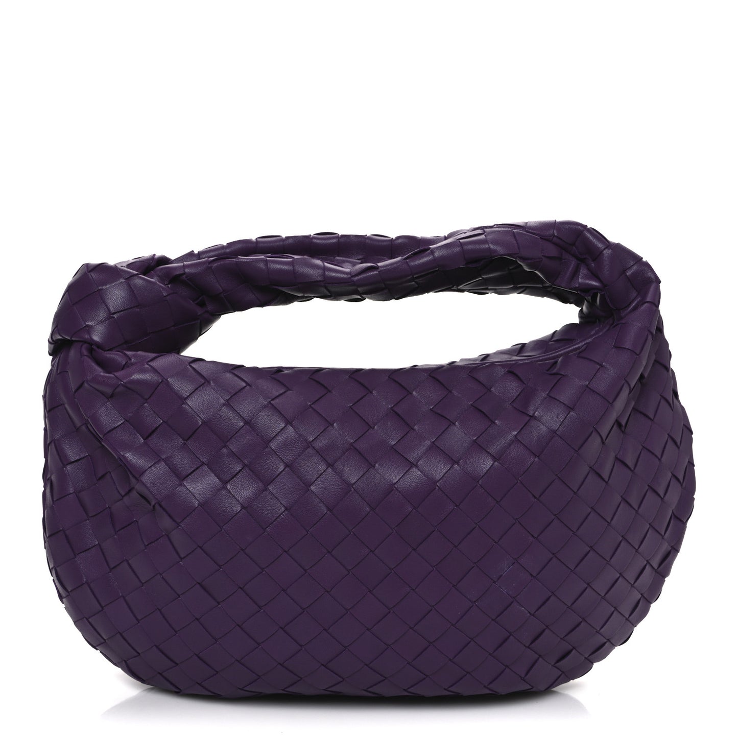 Nappa Intrecciato Teen Jodie Hobo Eggplant