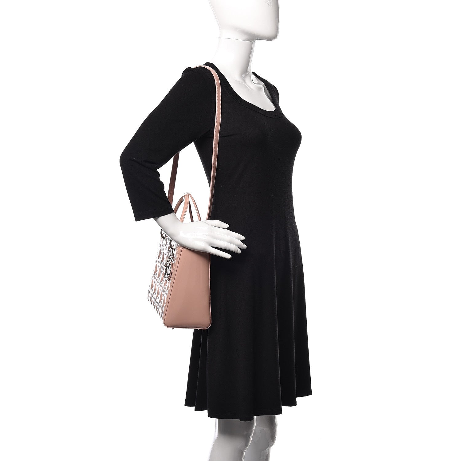 Christian Dior Patent Cannage Medium Lady Dior Rose Clair 2 of 14