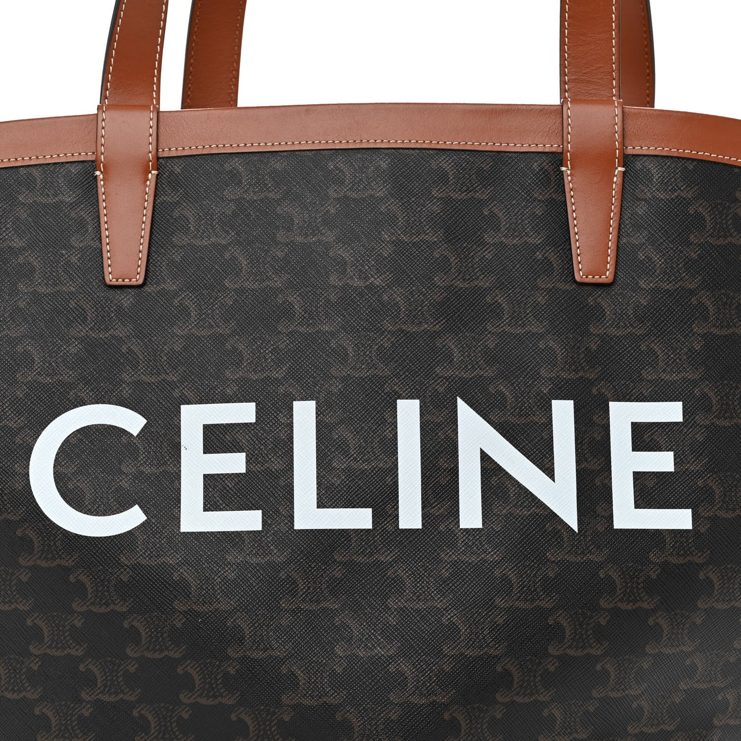 Calfskin Canvas Triomphe Medium Couffin Tan