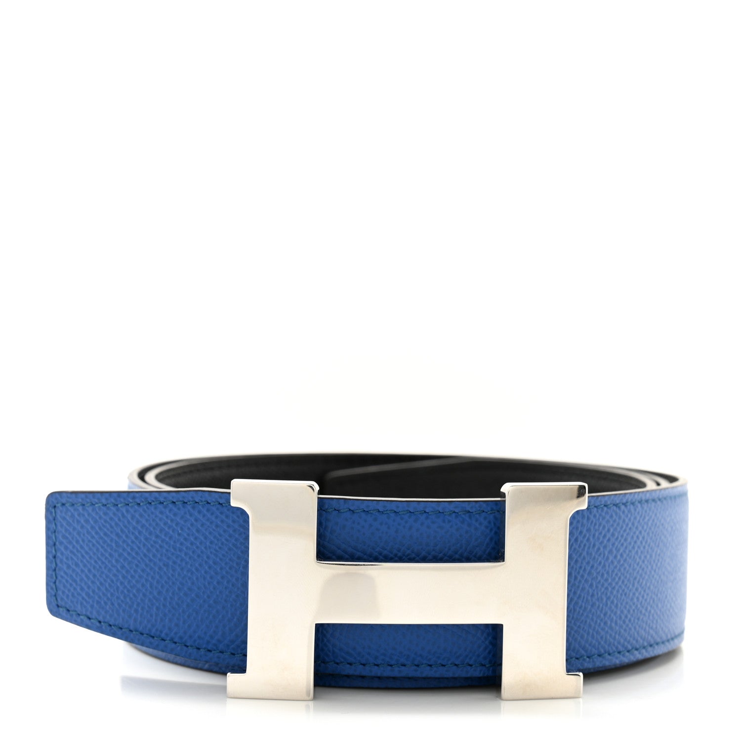Hermes Epsom 38mm Constance H Belt 95 38 Black Bleu Zellige