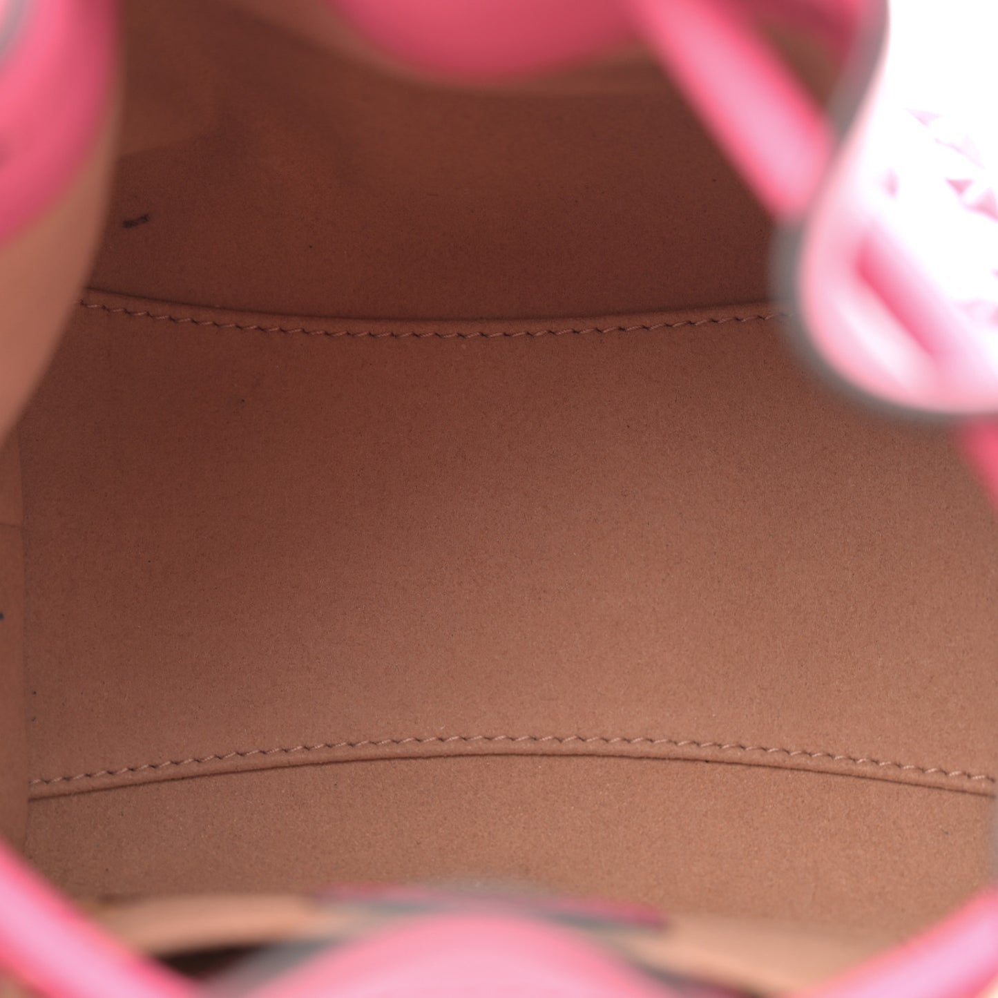 Calfskin Star Studded Bon Bon Bucket Bag Candy Pink