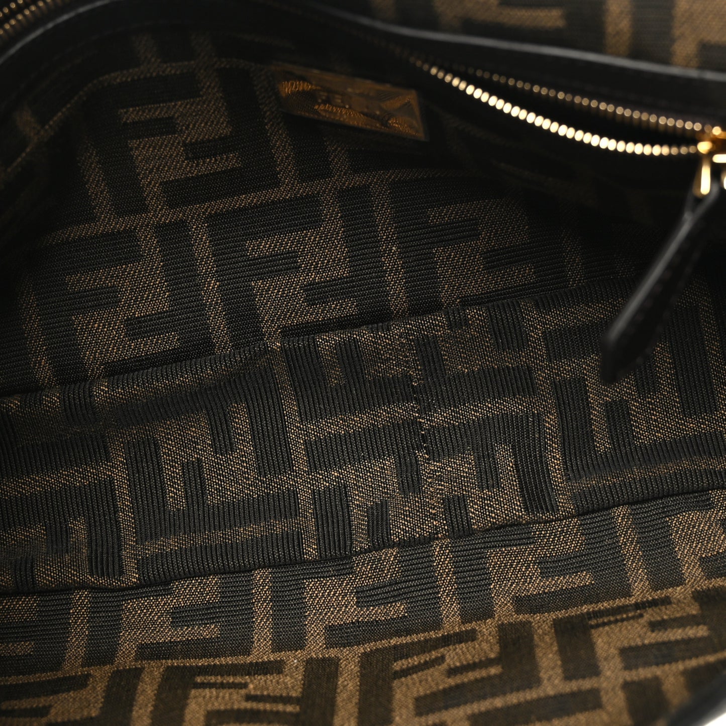Fabric Jacquard FF 1974 Medium Baguette Tobacco Moro Black