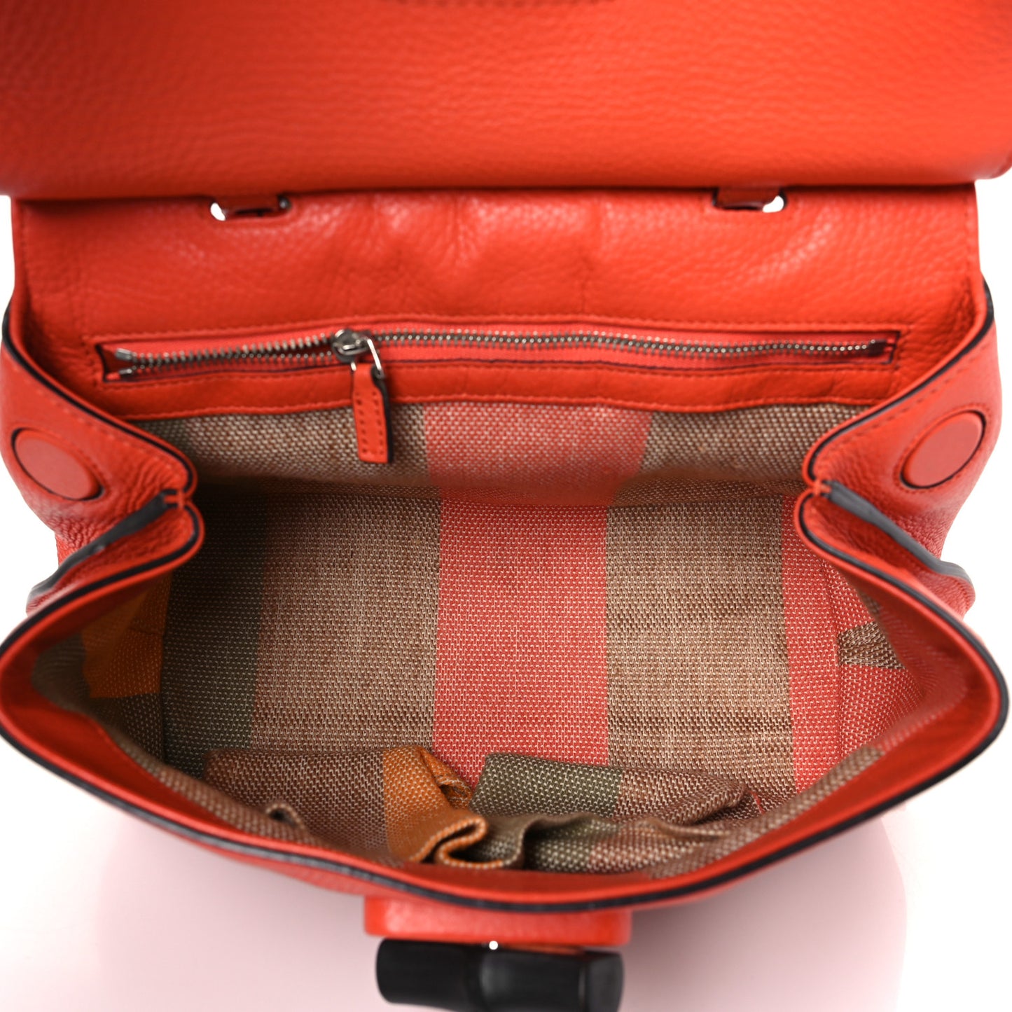 Cellarius Calfskin Small Bamboo Daily Top Handle Bag New Dark Orange