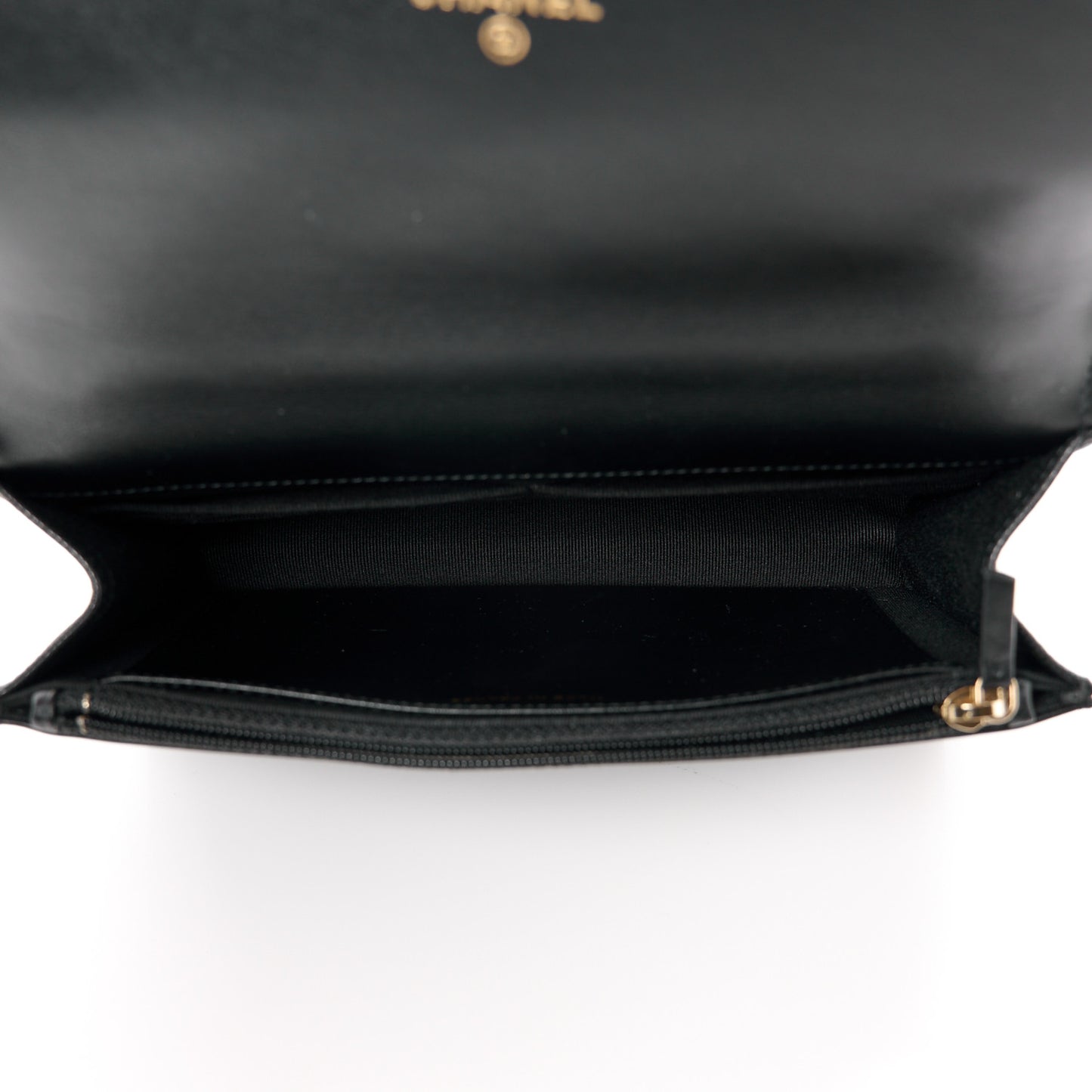 Caviar Quilted Boy Top Handle Wallet On Chain WOC Black