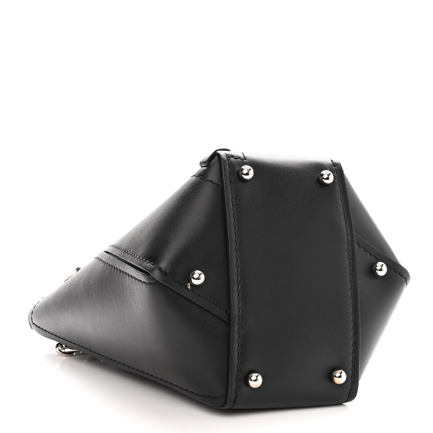 Proenza Schouler Smooth Calfskin Mini Hex Bucket Bag Black 5 of 8