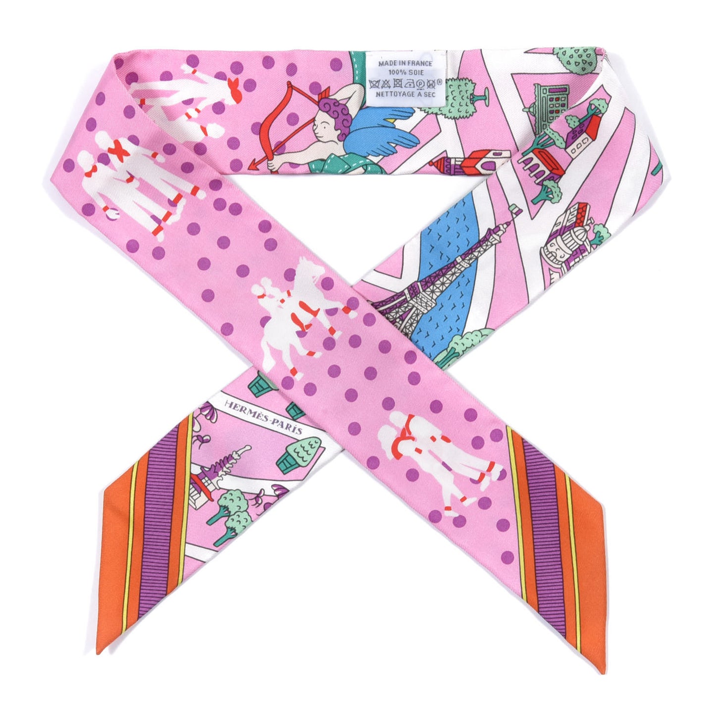Silk Les Nouveaux Amoureux de Paris Twilly Rose Buvard White Vert
