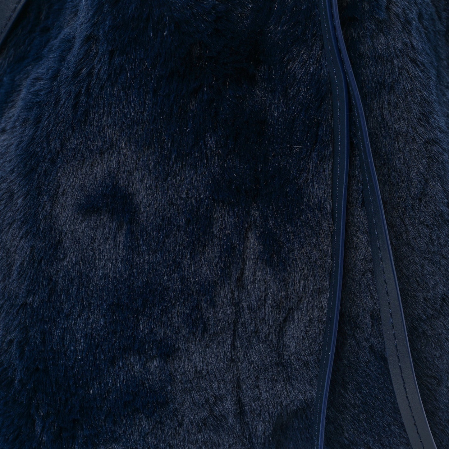 Faux Fur Mini Bucket Bag Blueberry