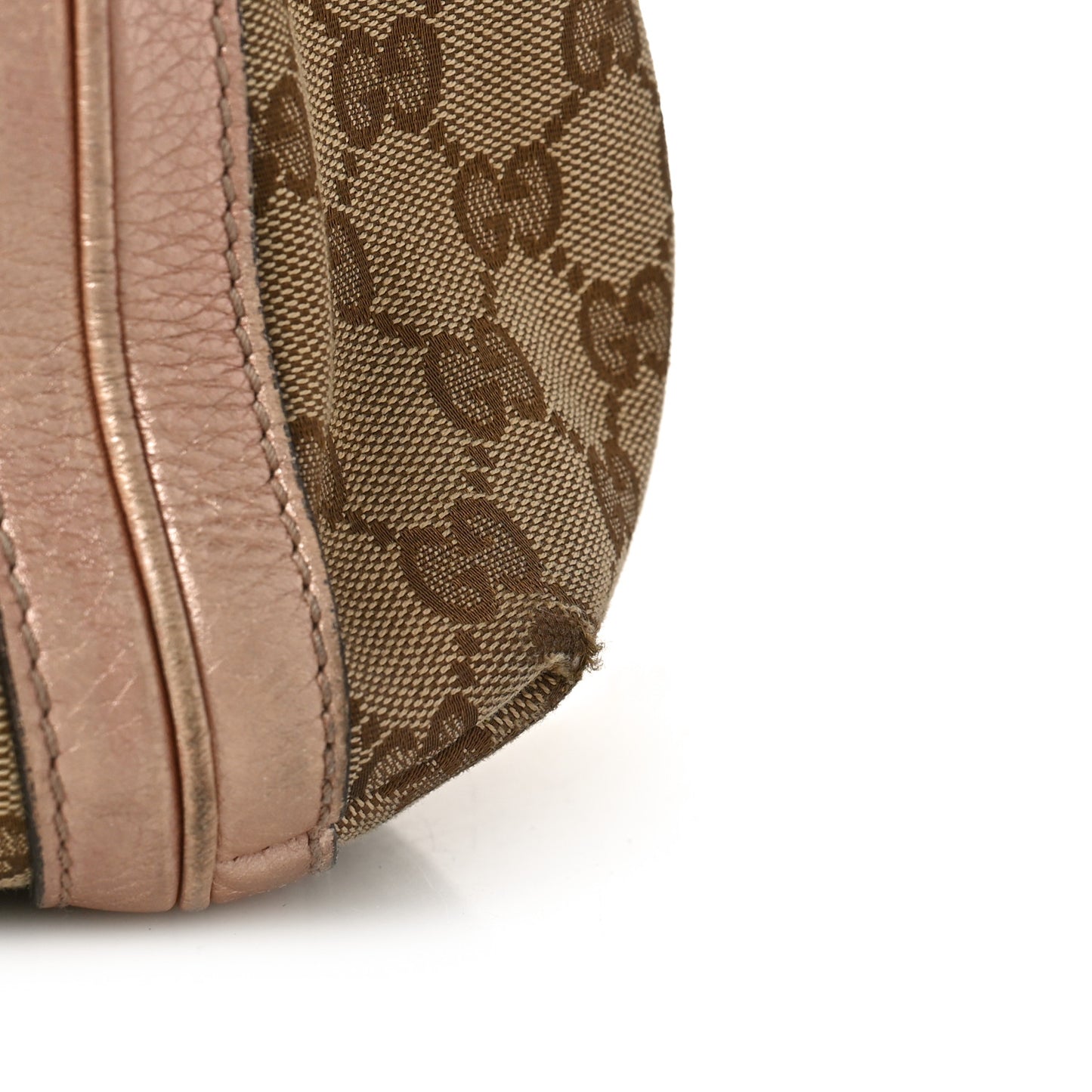 Monogram Cellarius Calfskin Large Bella Top Handle Bag Beige Rose Gold