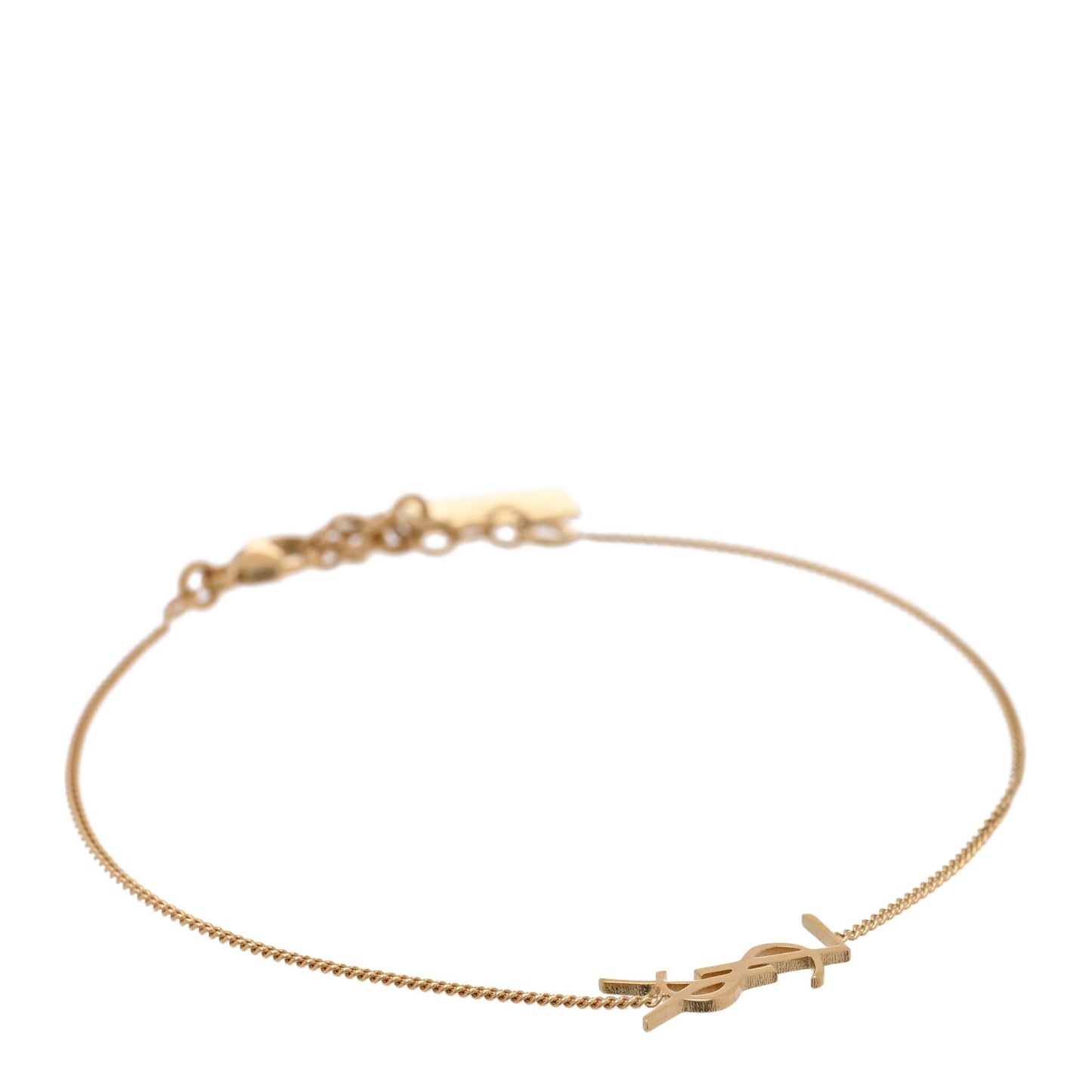 Brass Monogram Charm Bracelet Gold