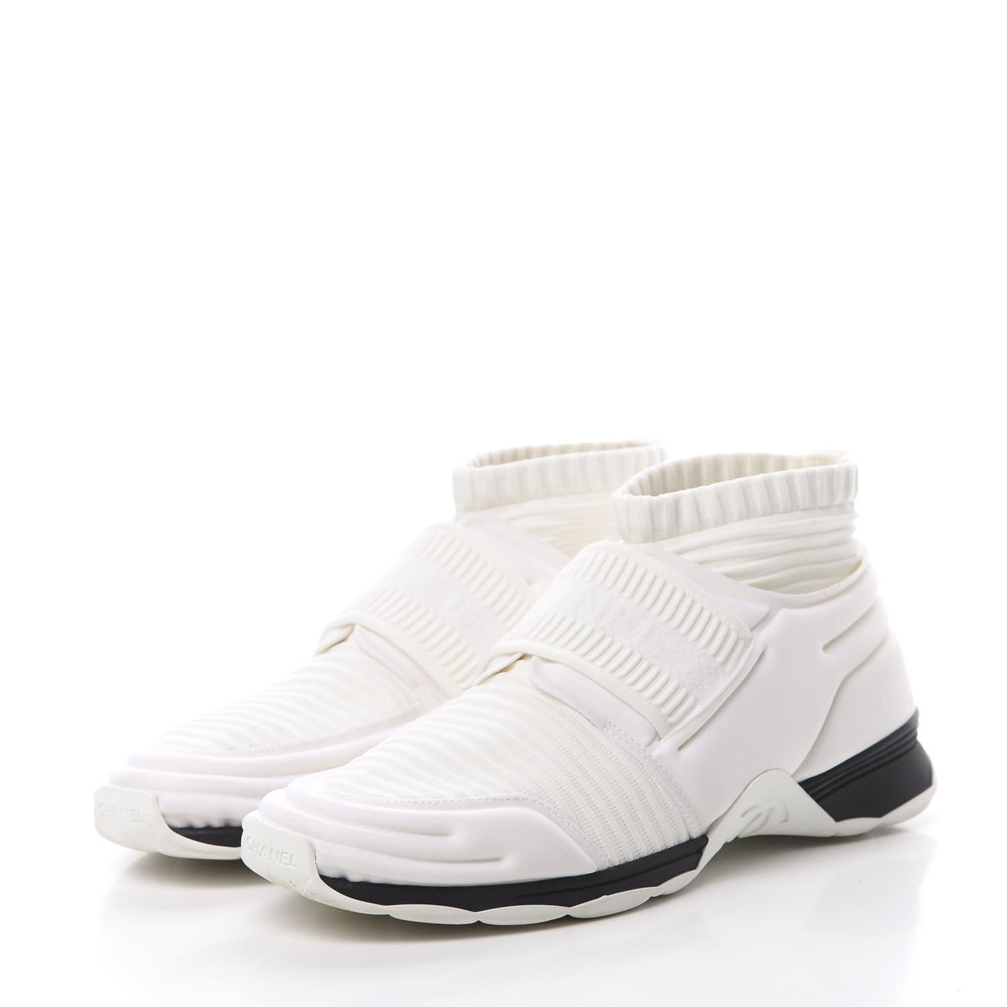 Stretch Fabric CC Sneakers 41 White