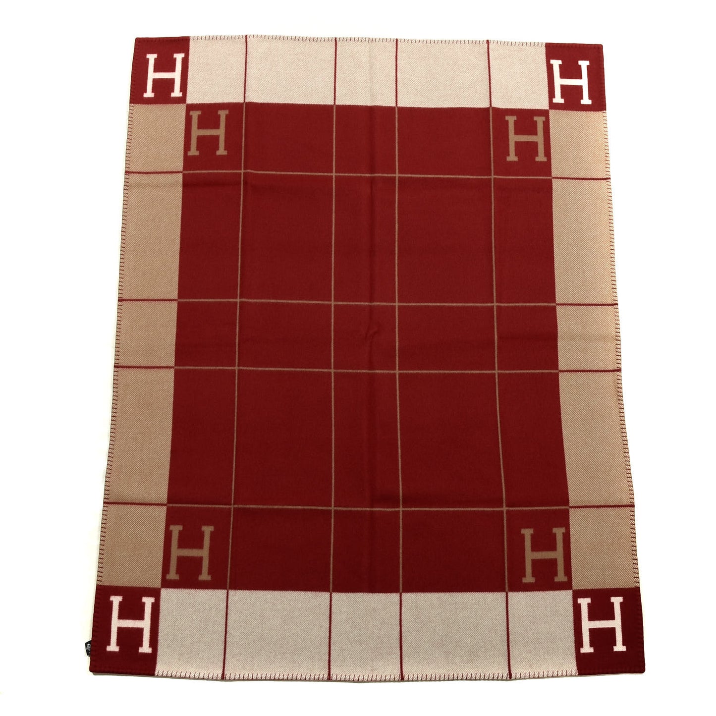 Wool Cashmere Avalon III Blanket Ecru Rouge H