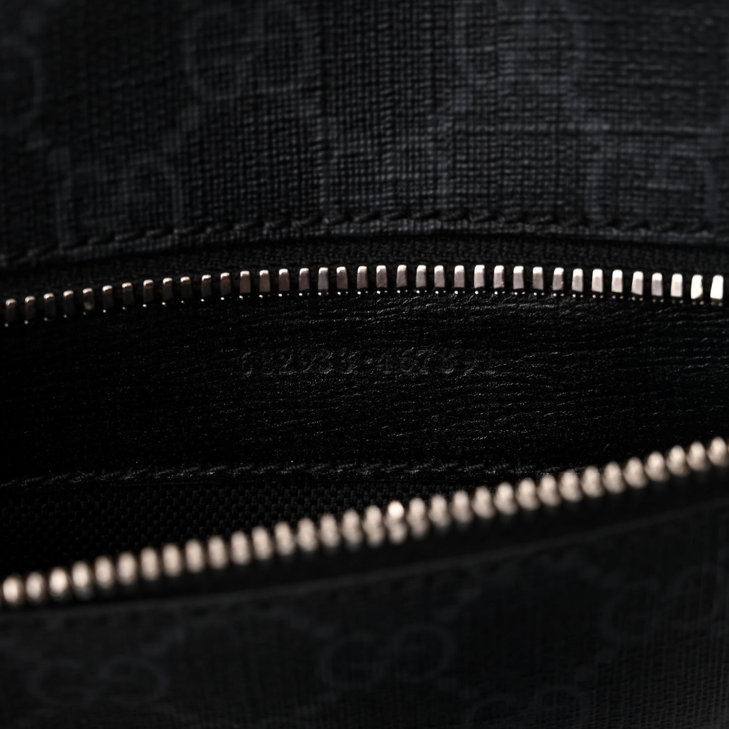 GG Supreme Monogram Textured Calfskin Retro Interlocking G Belt Bag Black