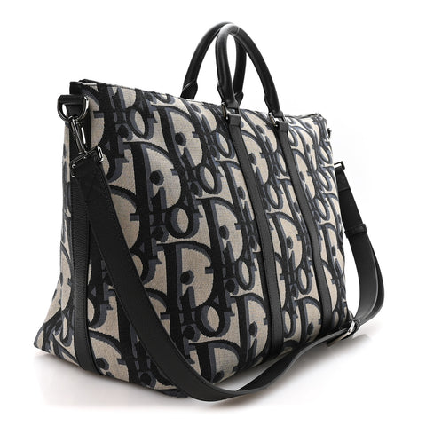 Maxi Oblique Jacquard Weekender 40 Beige Black