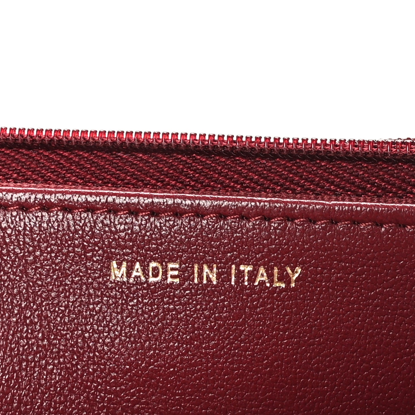 Lambskin Quilted Strass Studded CC Wallet on Chain WOC Burgundy