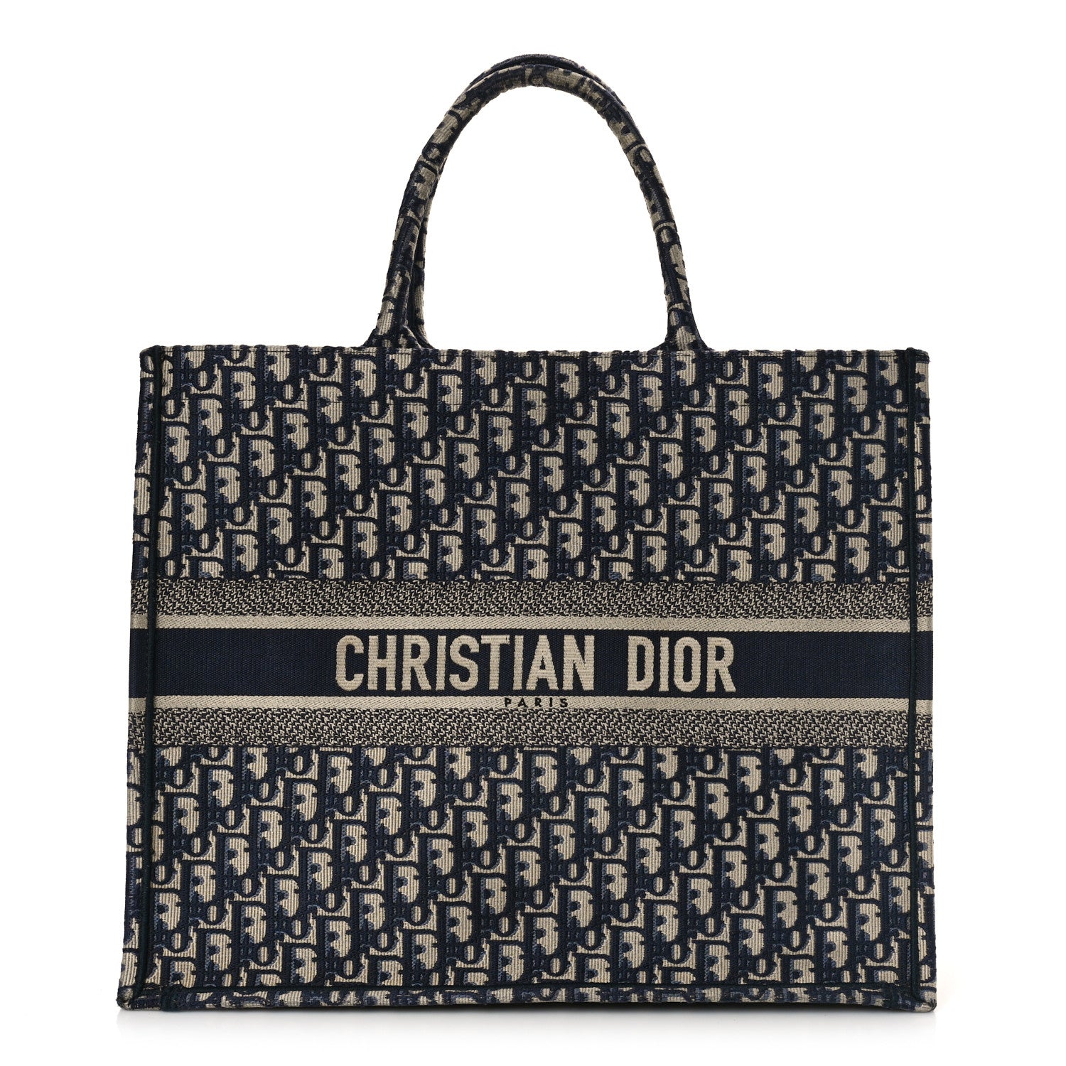 Christian Dior Oblique Large Book Tote Blue Multicolor 1 of 12