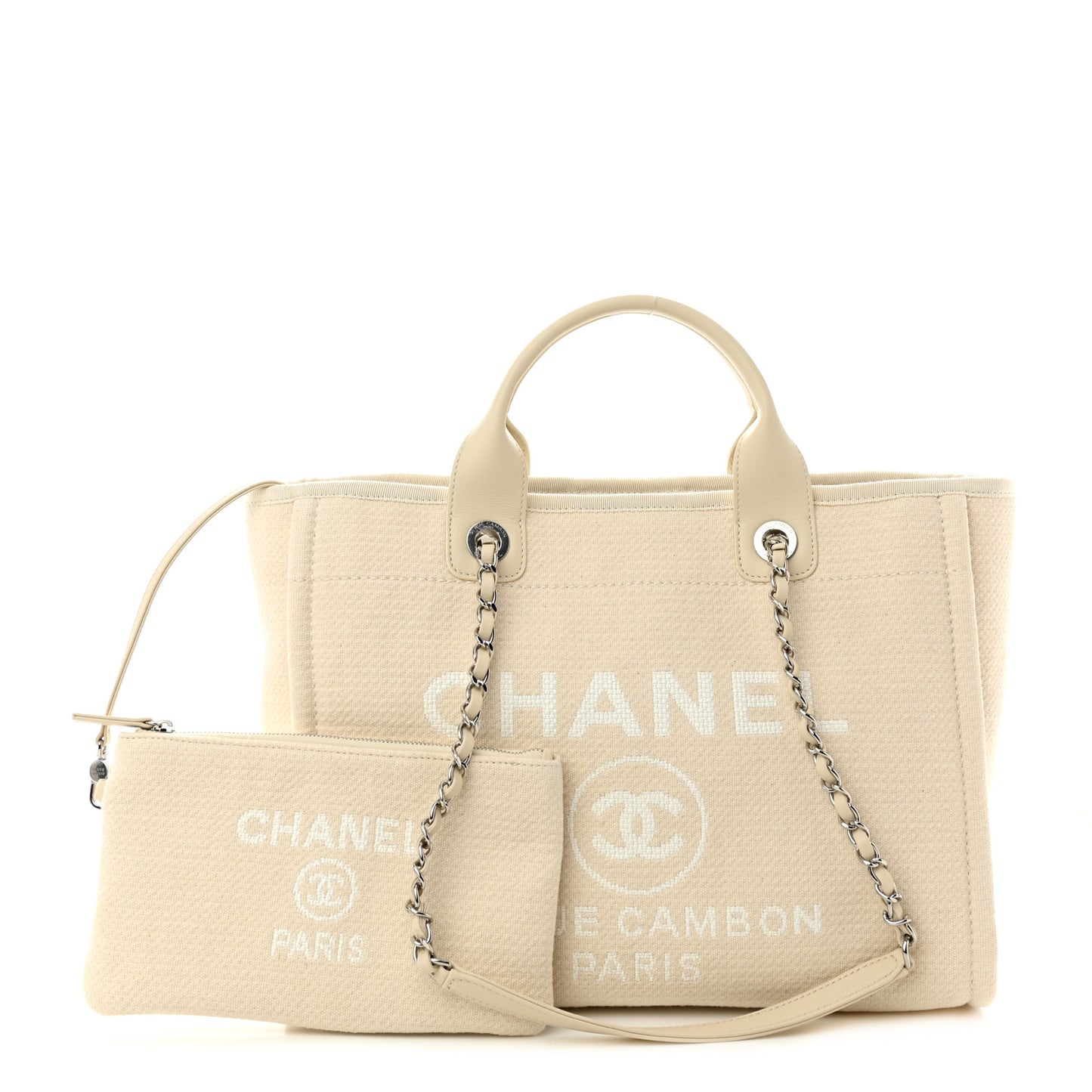 Mixed Fibers Small Deauville Tote White